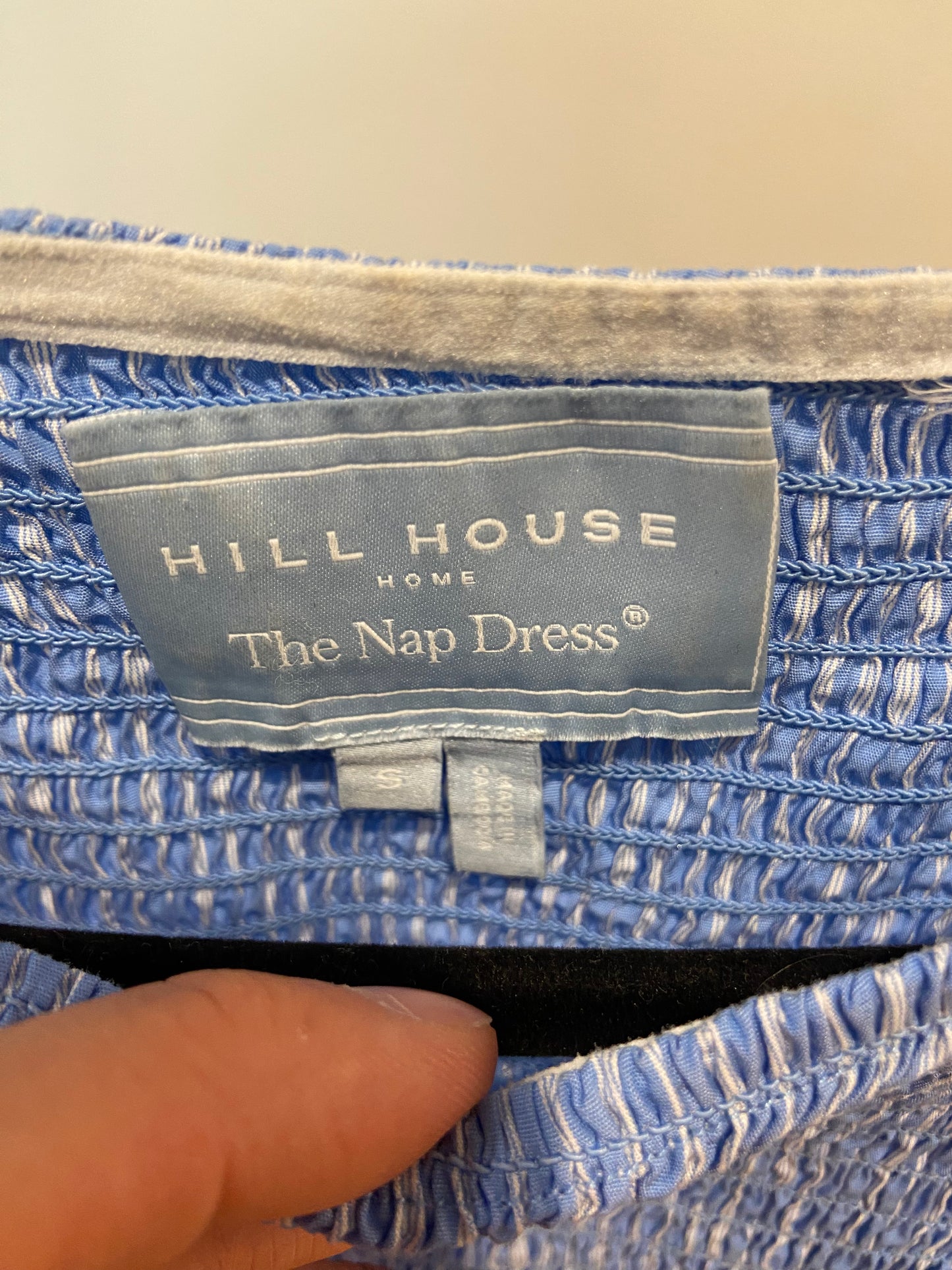 Hill House The Cosima Nap Dress Blue Stripe size S