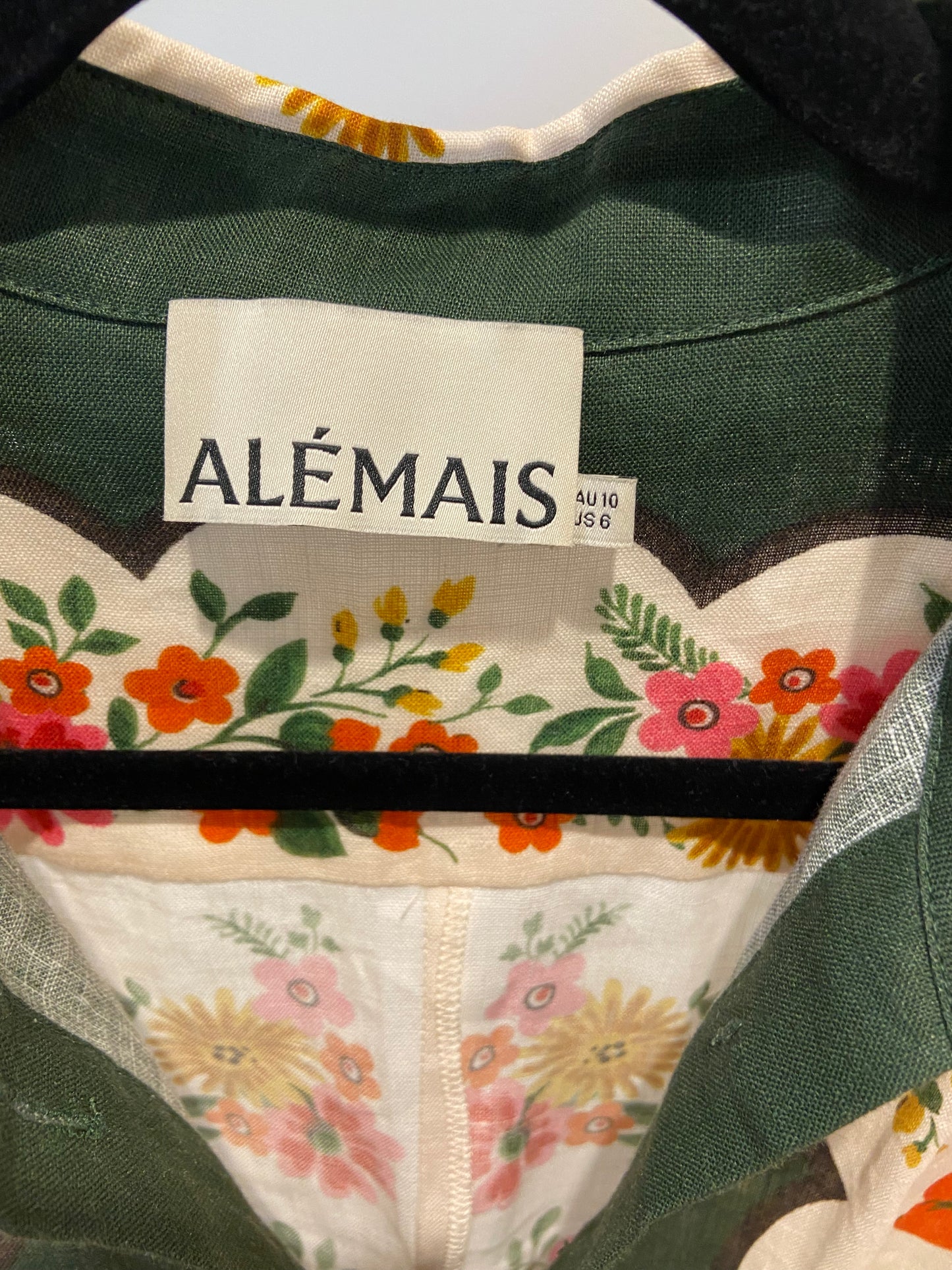 Alemais Elisabetta Mini Dress in Linen size AU 10 US 6