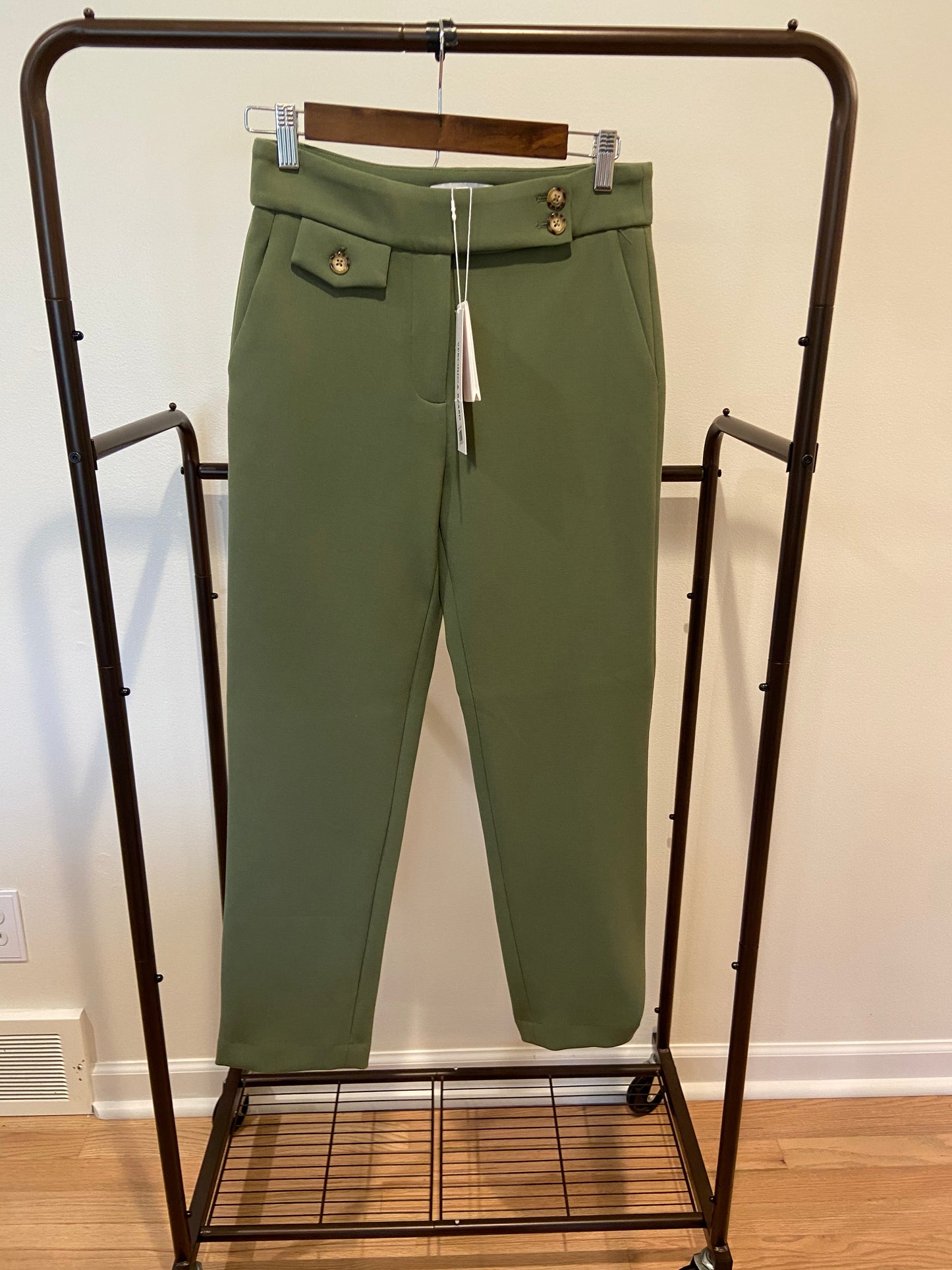 Veronica Beard Renzo Pants in Stone Army Green size 2