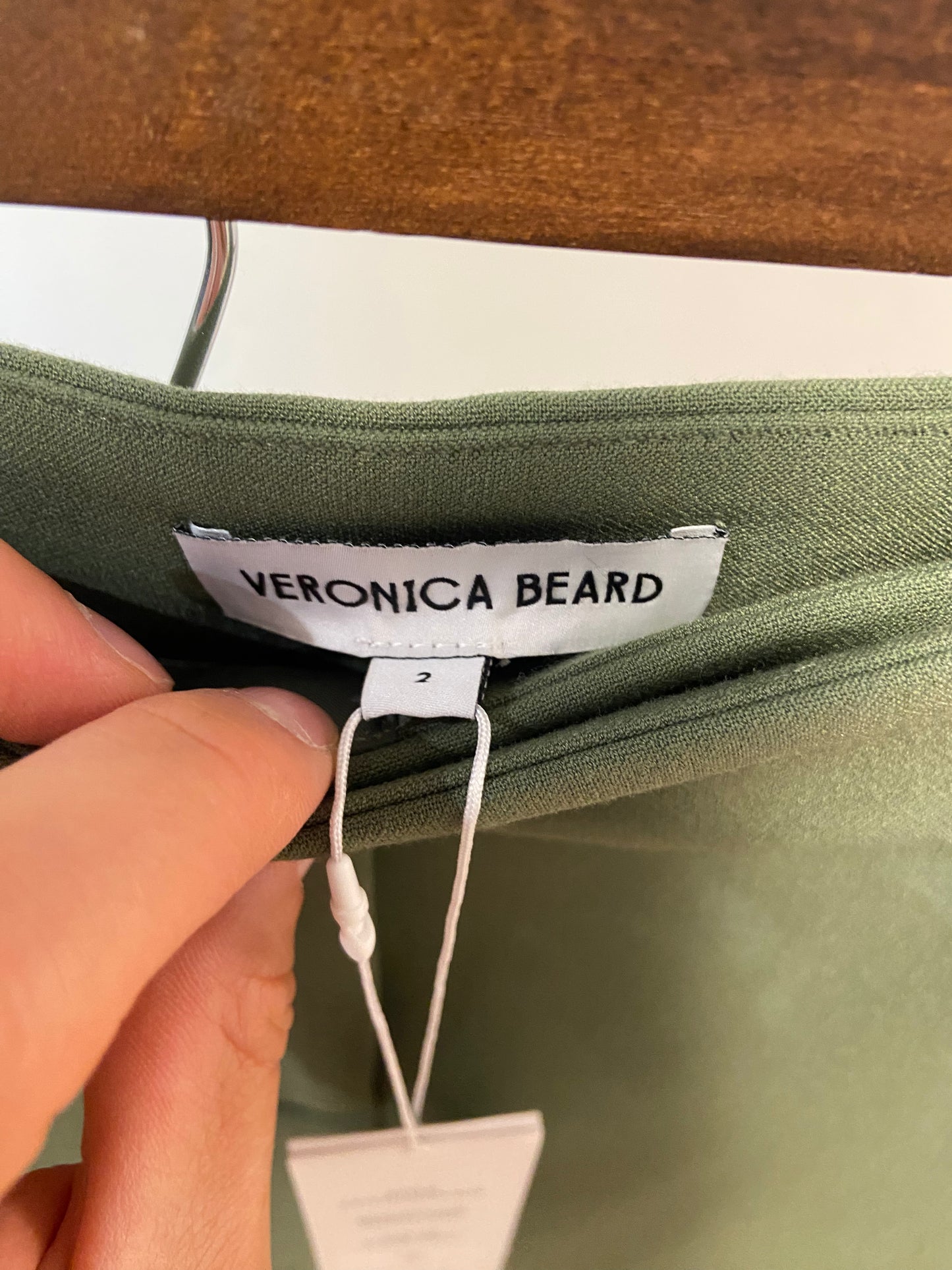 Veronica Beard Renzo Pants in Stone Army Green size 2