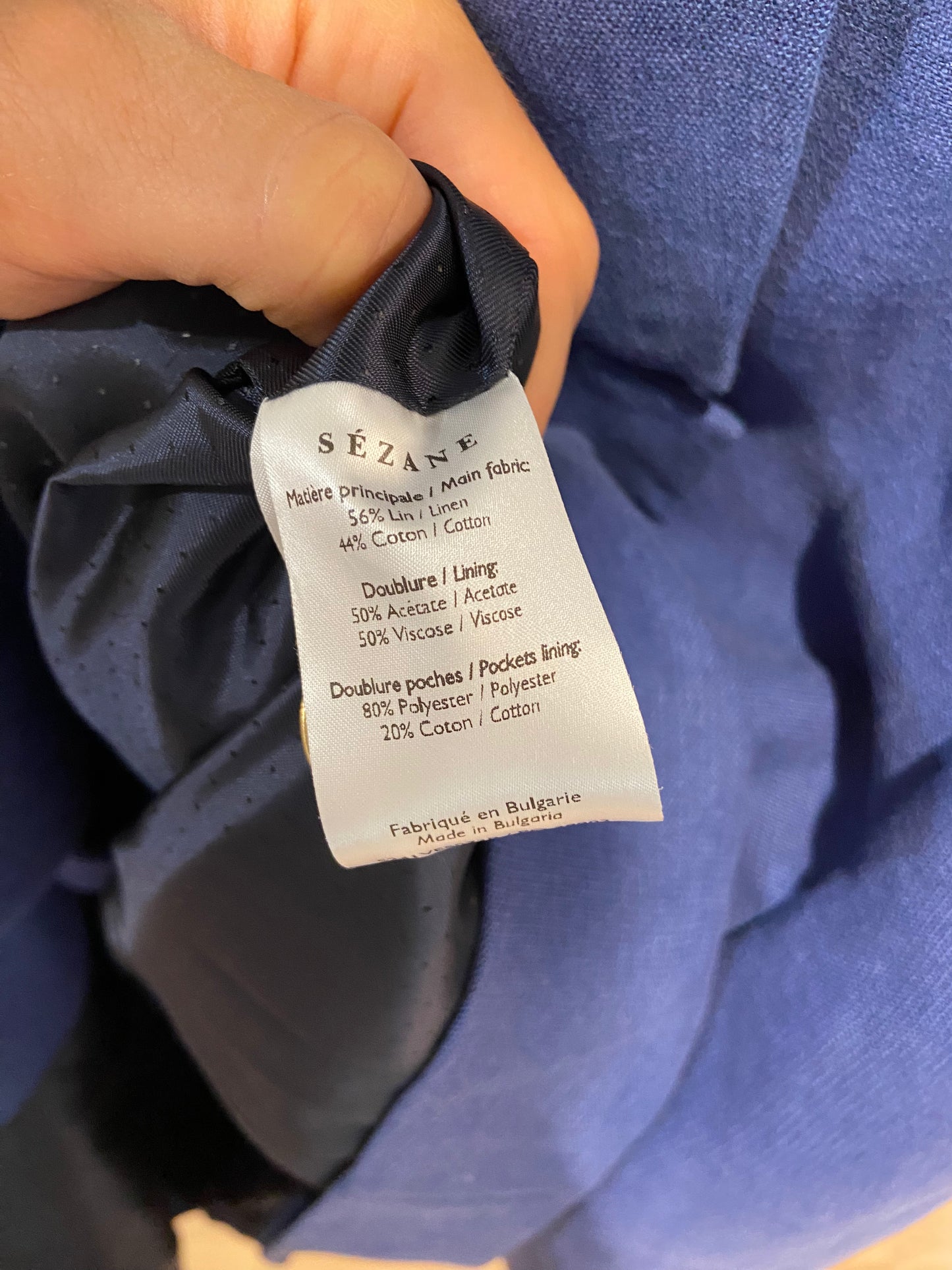 Sezane Michele Jacket Blazer in Purple size 46 US XL