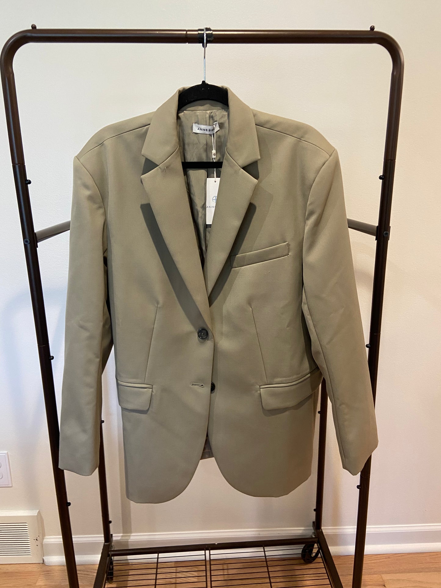 Anine Bing Quinn Blazer Jackey in Green size L NWT
