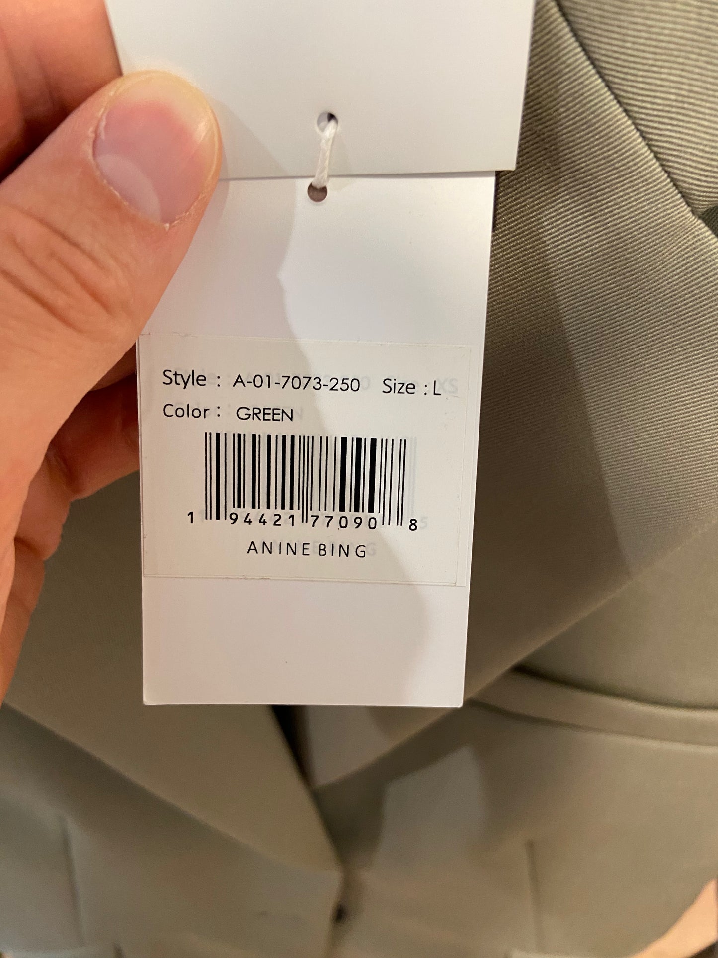 Anine Bing Quinn Blazer Jackey in Green size L NWT