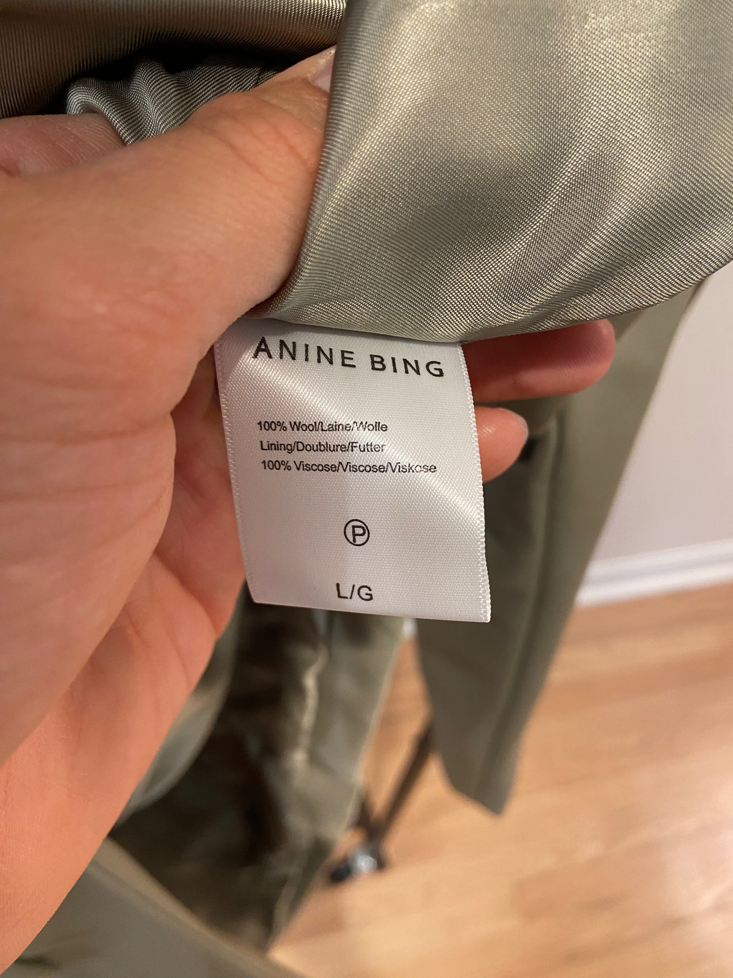 Anine Bing Quinn Blazer Jackey in Green size L NWT