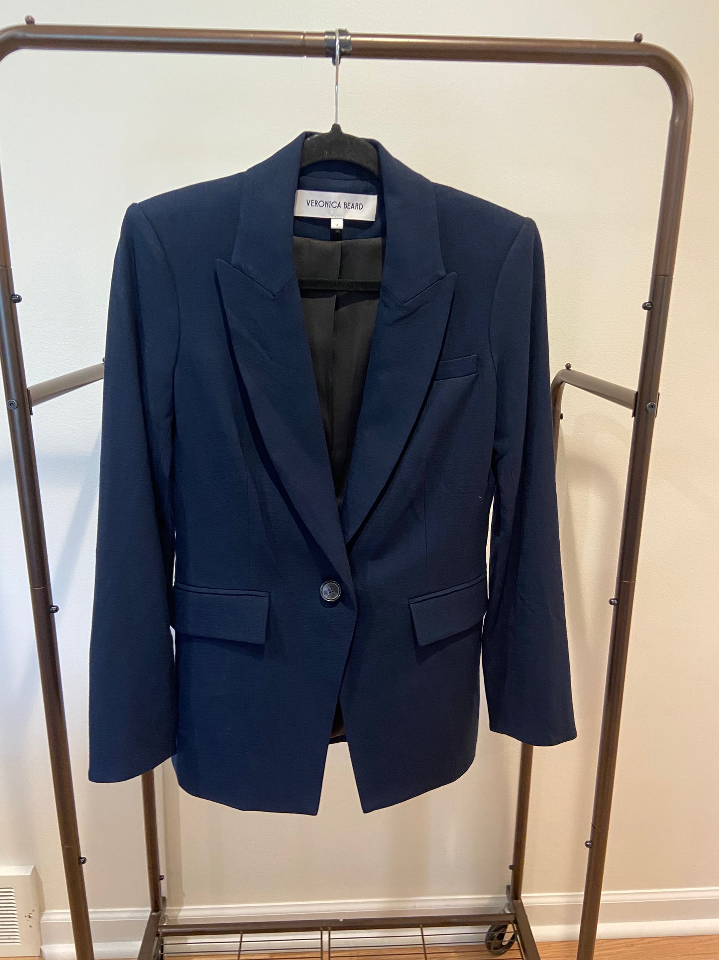 Veronica Beard Long and Lean Dickey Jacket Blazer in Navy size 2