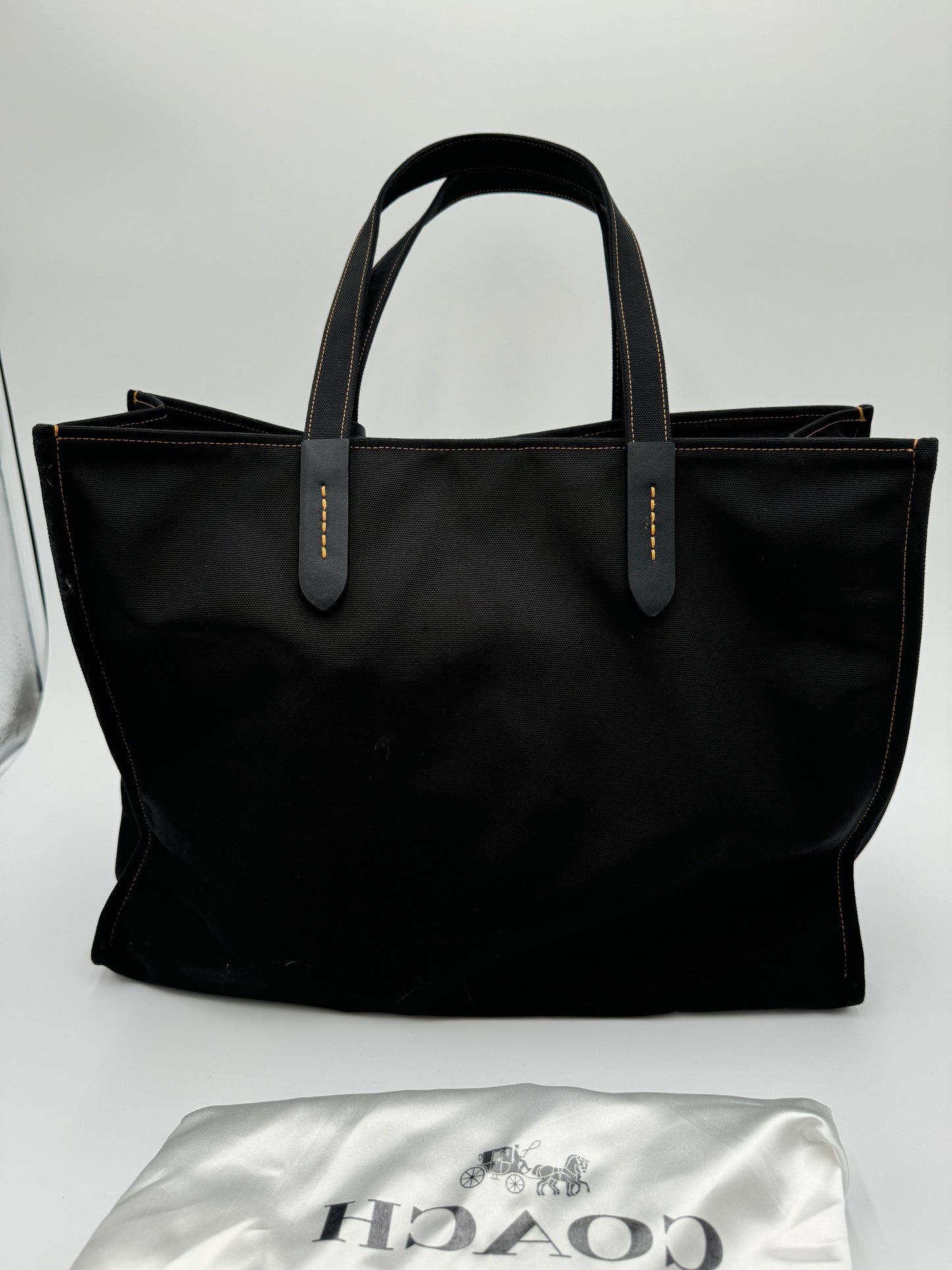 COACH Tote  Recycled Canvas With Bear Graphic