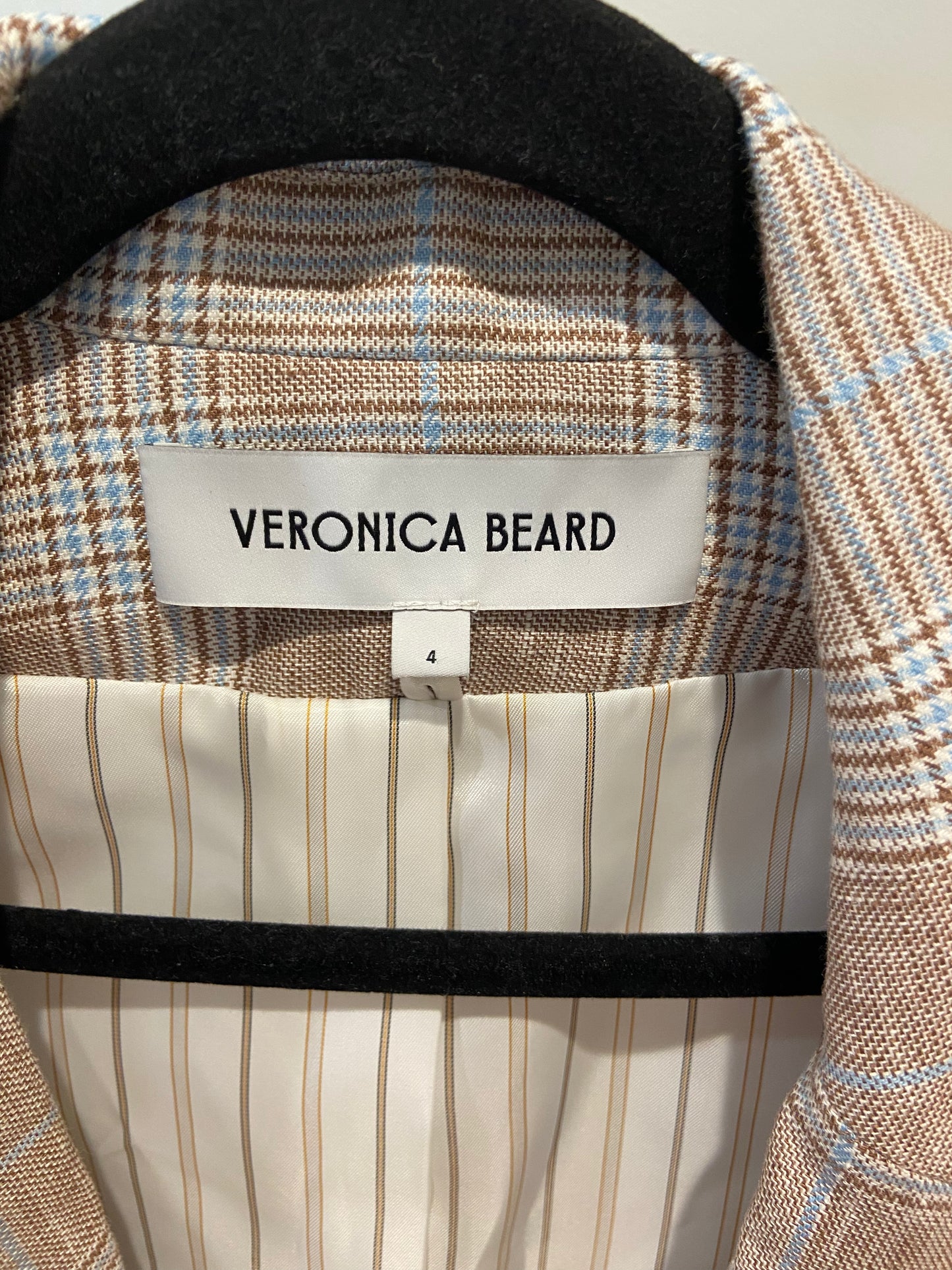 Veronica Beard Beacon Dickey Linen Blazer in Beige size 4