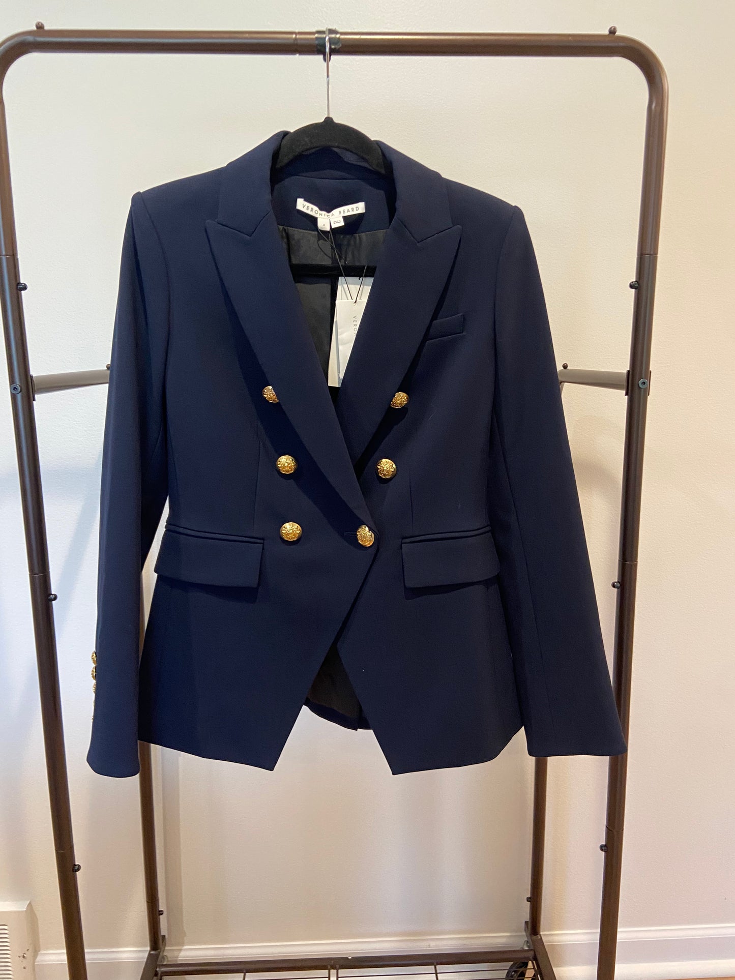 Veronica Beard Miller Dickey Blazer Jacket Navy size 4