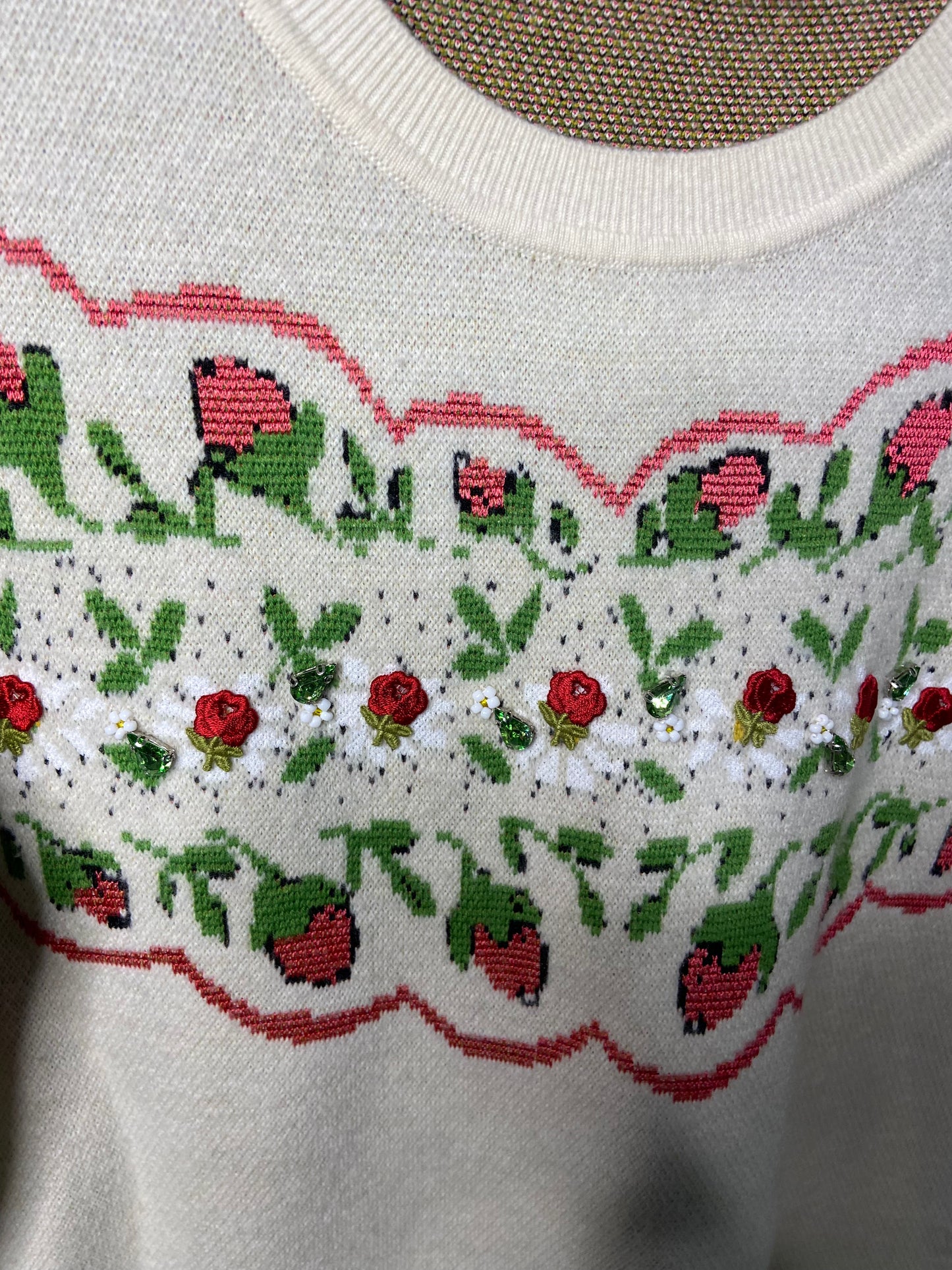 Tory Burch Strawberries Sweater size L