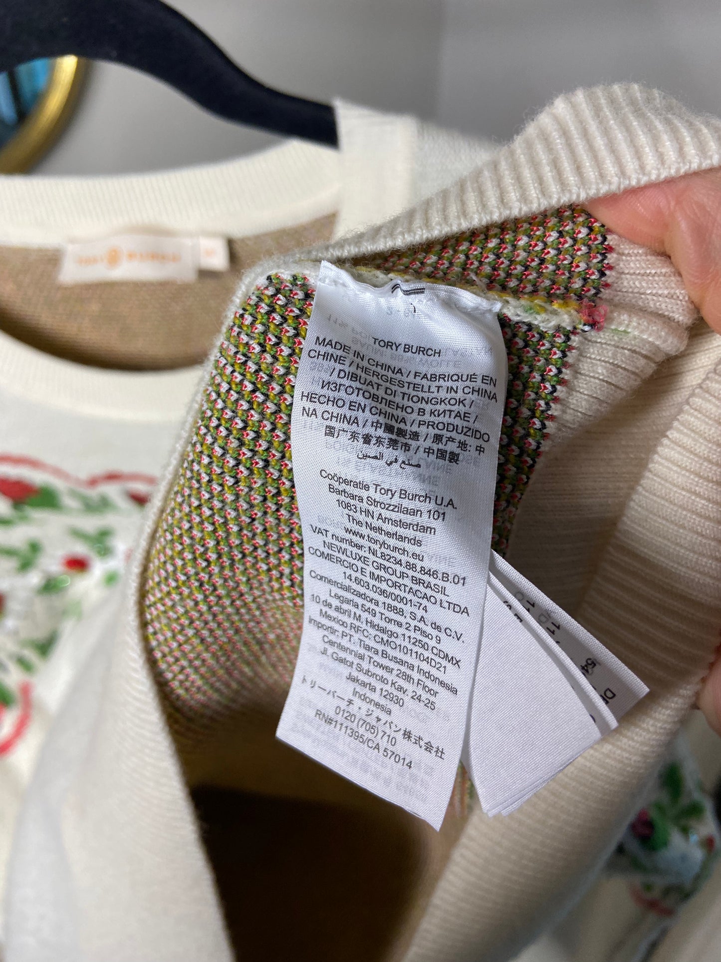Tory Burch Strawberries Sweater size L