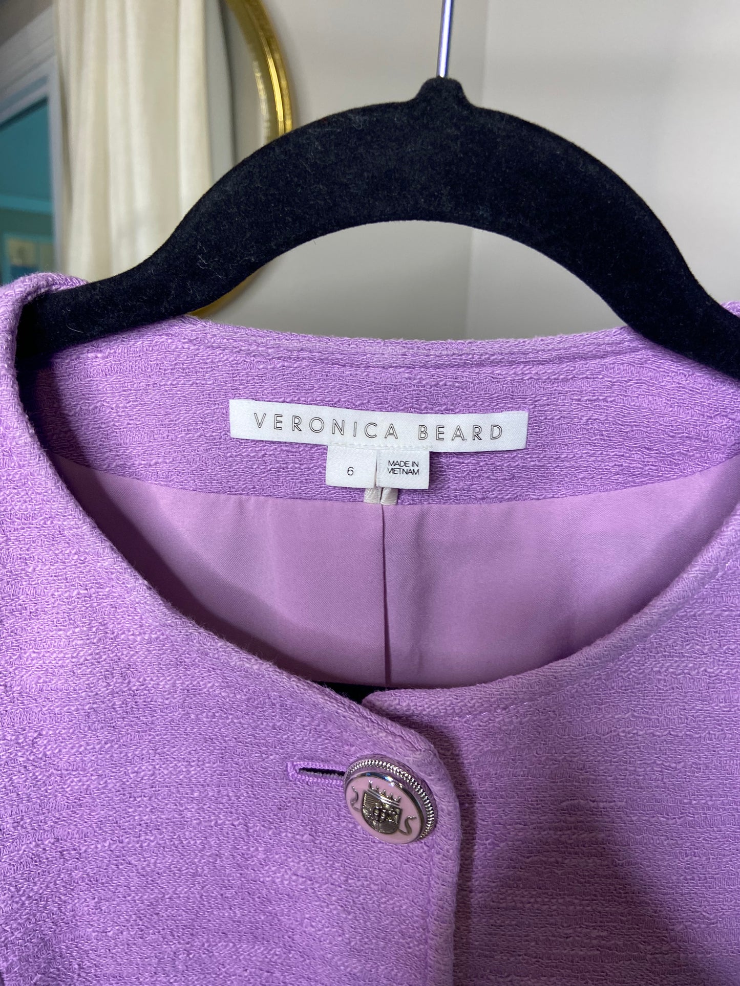 Veronica Beard Carey Lilac Dickey Jacket size 6