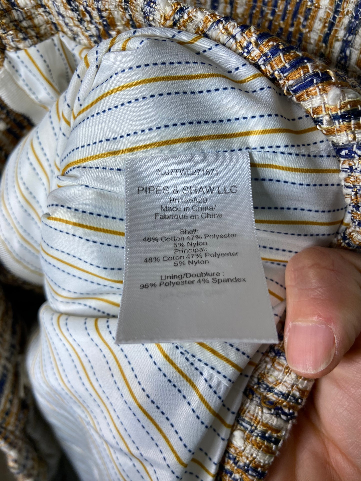 Veronica Beard Louisa Check Tweed Jacket size 0