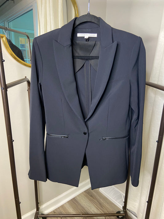 Veronica Beard Black Scuba Dickey Blazer size 6