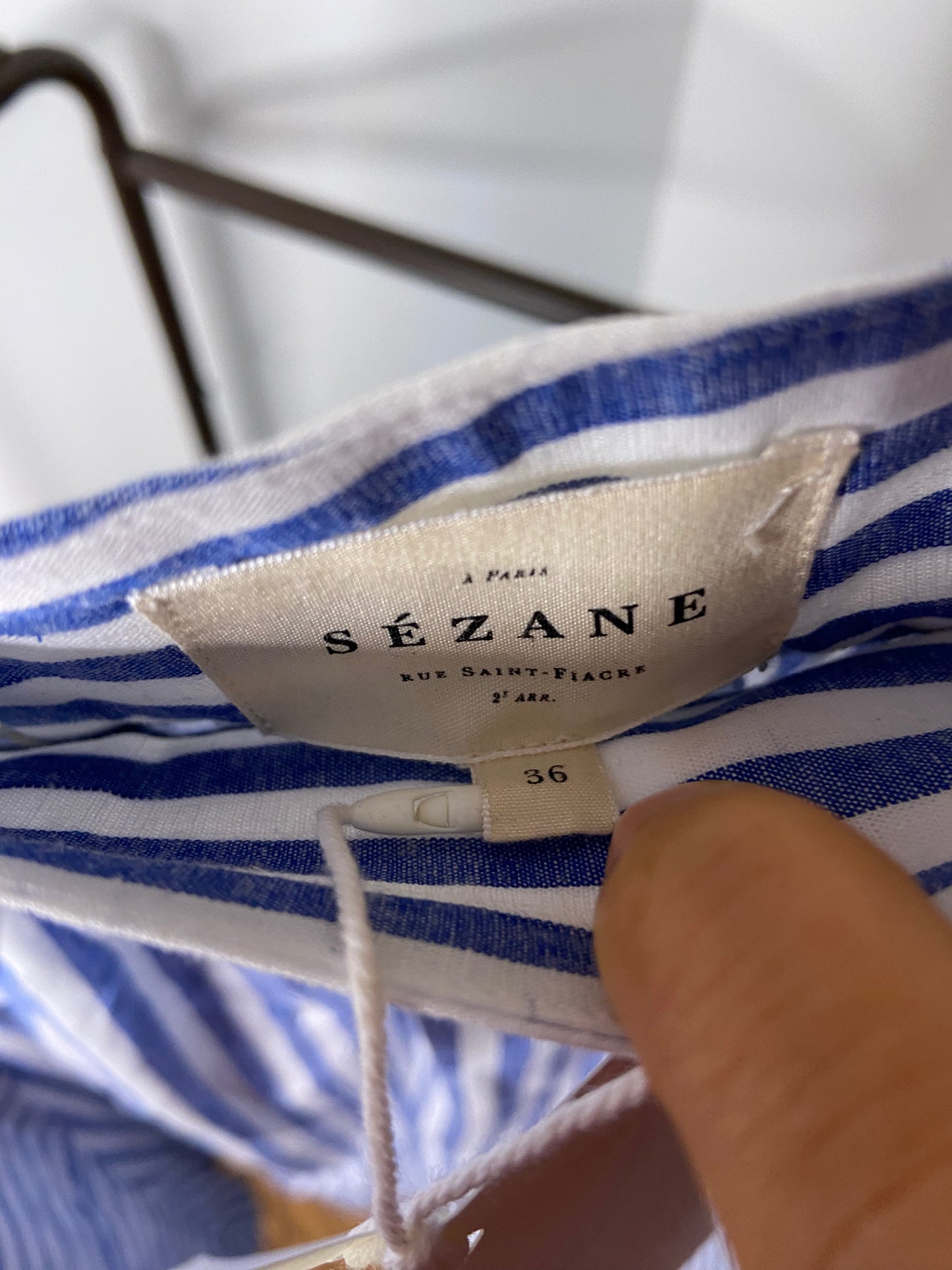 Sezane Arianna Skirt Blue Stripes size US 4
