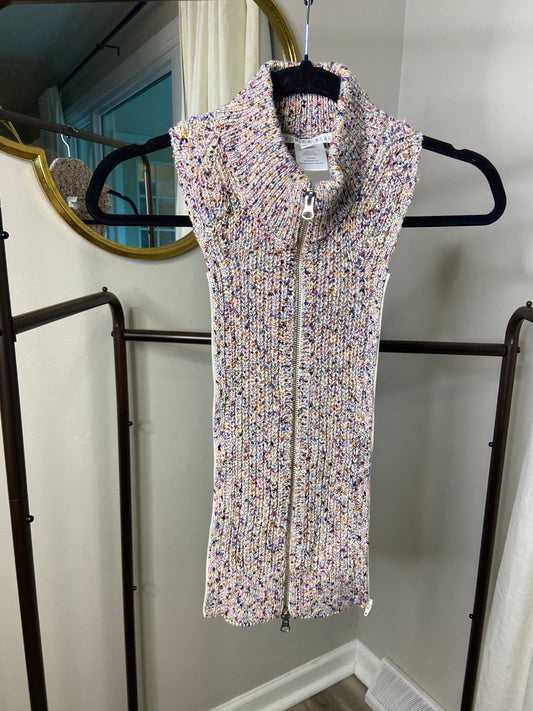 Veronica Beard Nerissa Multicolor Metallic Front Zip Dickey 00-14