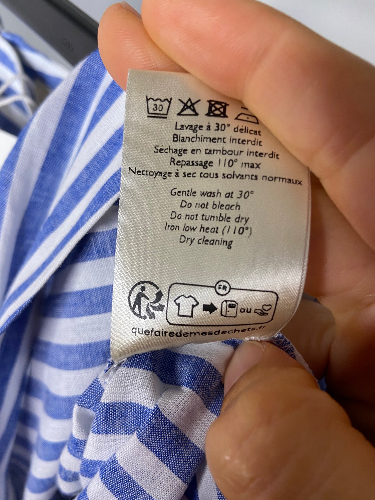 Sezane Arianna Skirt Blue Stripes size US 4