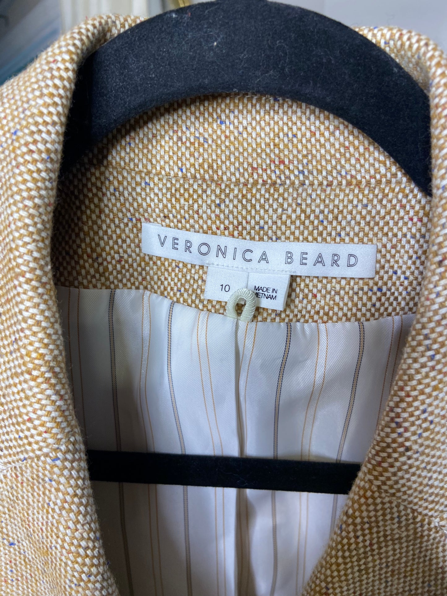 Veronica Beard Herringbone Pyle Tailored Dickie Jacket size 10