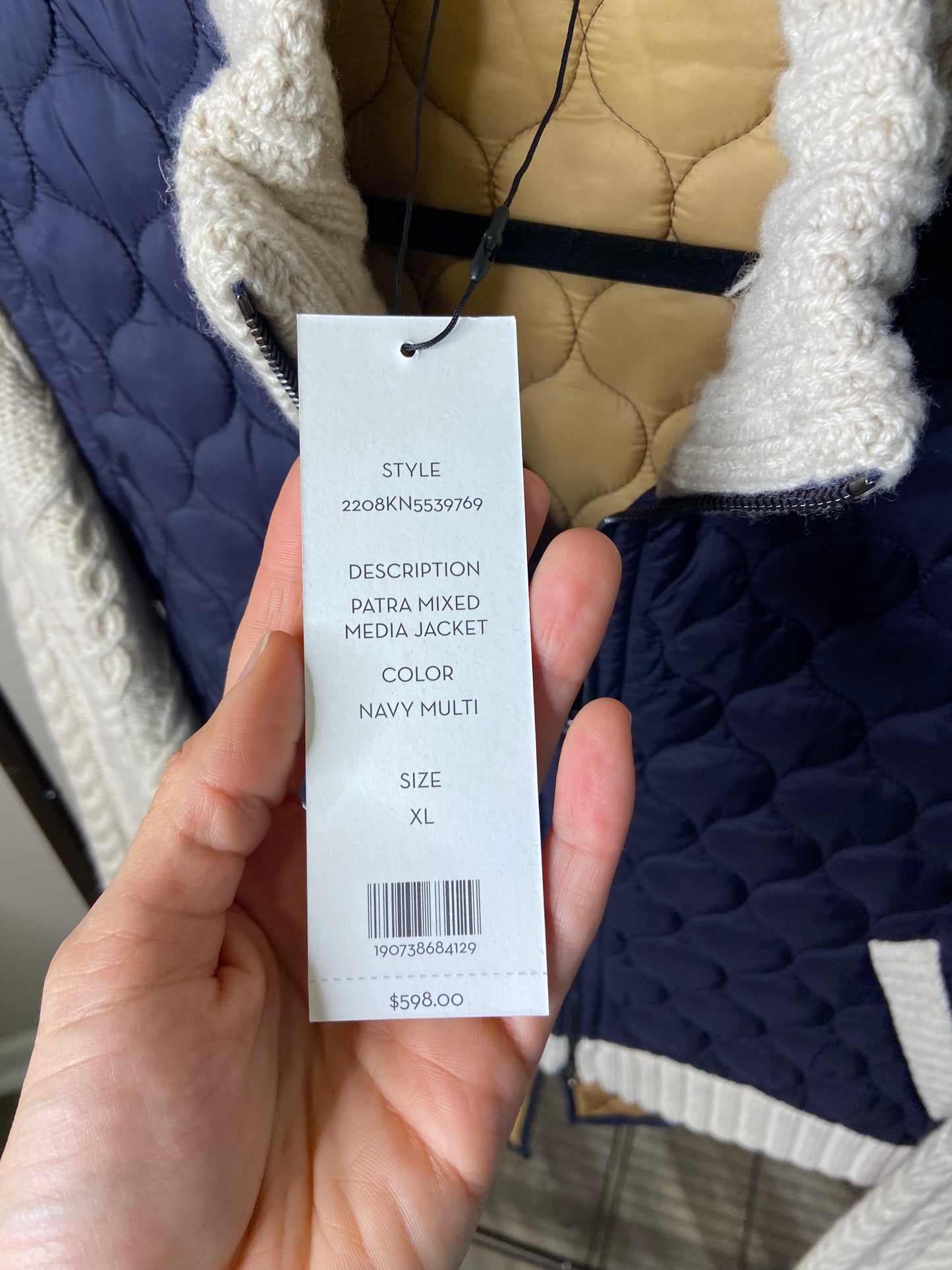Veronica Beard Patra Mixed Media Jacket size XL