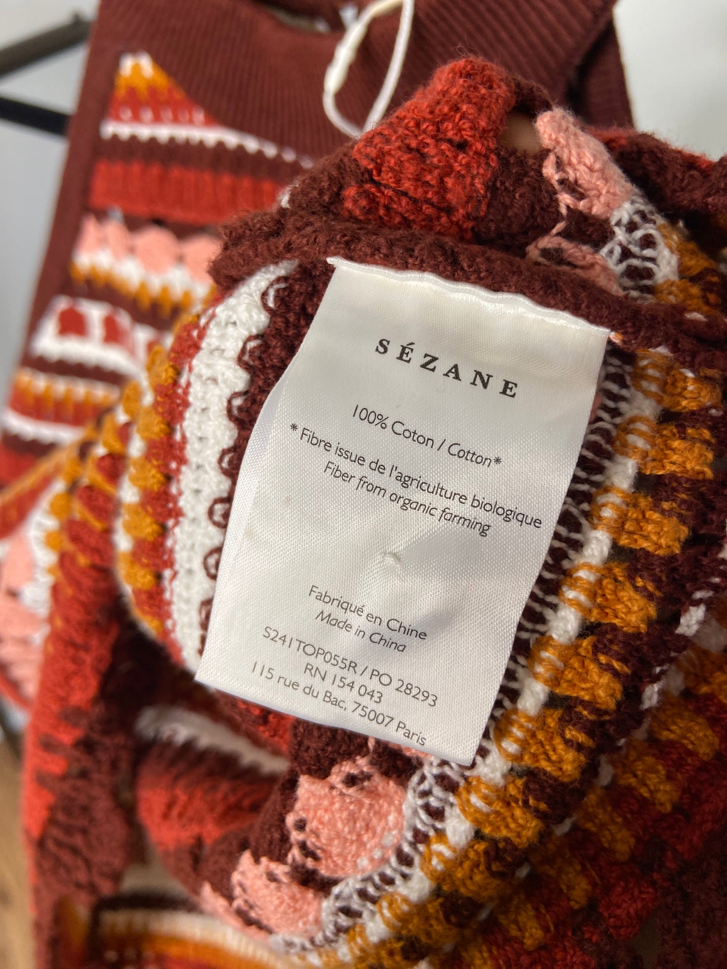 Sezane Lior Knit Top size XS