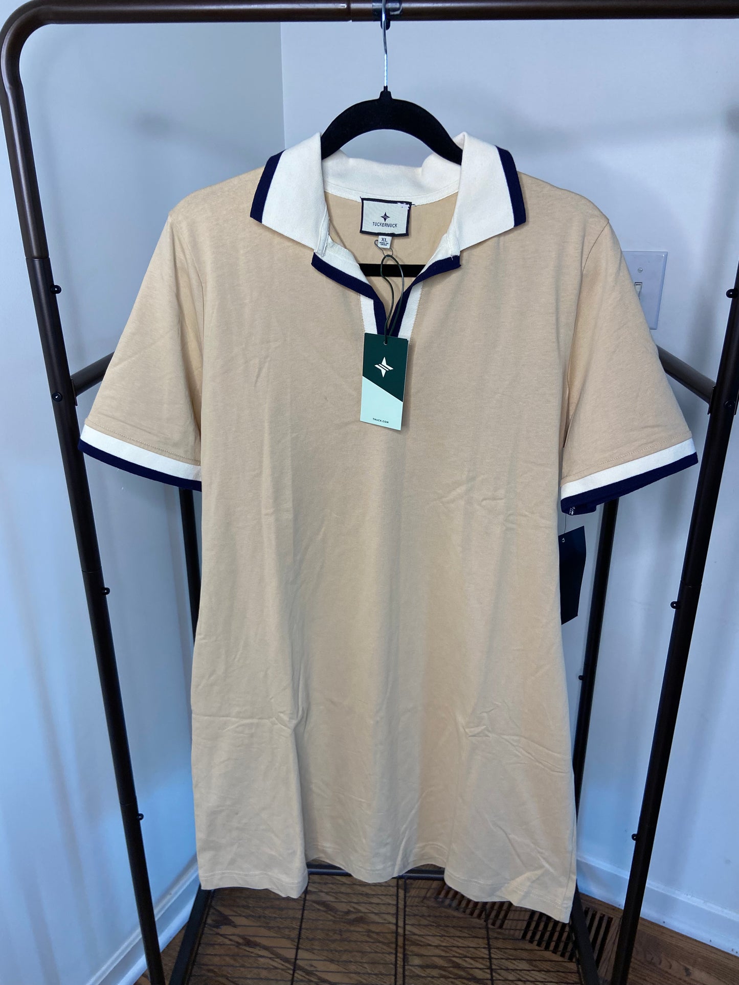 Tuckernuck Hutton Polo Dress Beige size XL