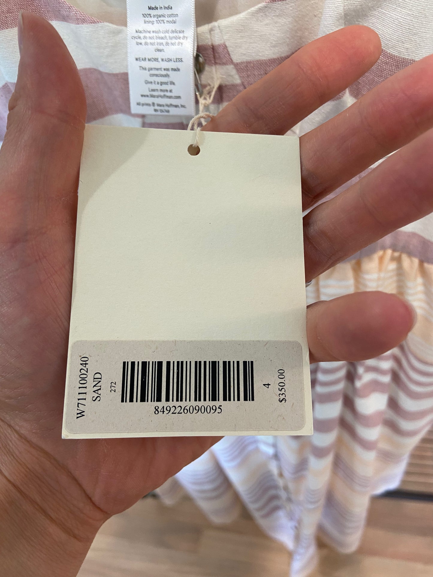 Mara Hoffman Button Front Midi Dress in Sand size 4