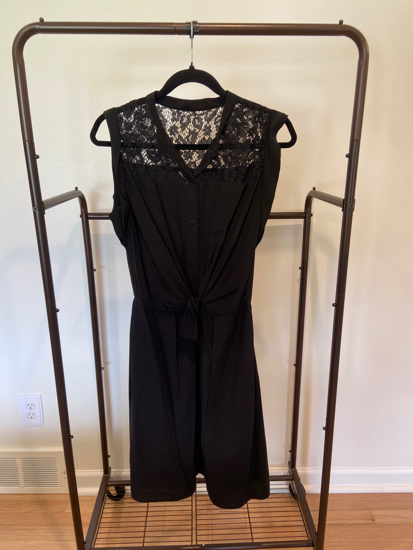 Rebecca Taylor Sleeveless Silk and Lace Dress size 6