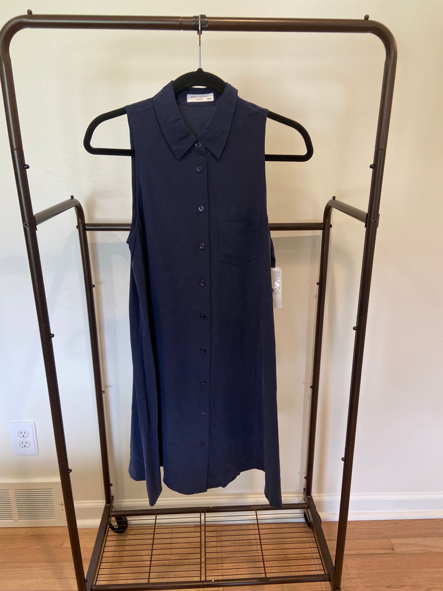 Equipment Mina Shirt Dress in Peacoat Blue size XS