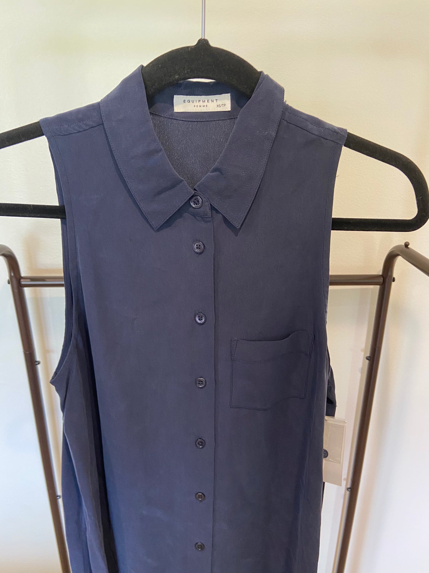 Equipment Mina Shirt Dress in Peacoat Blue size XS