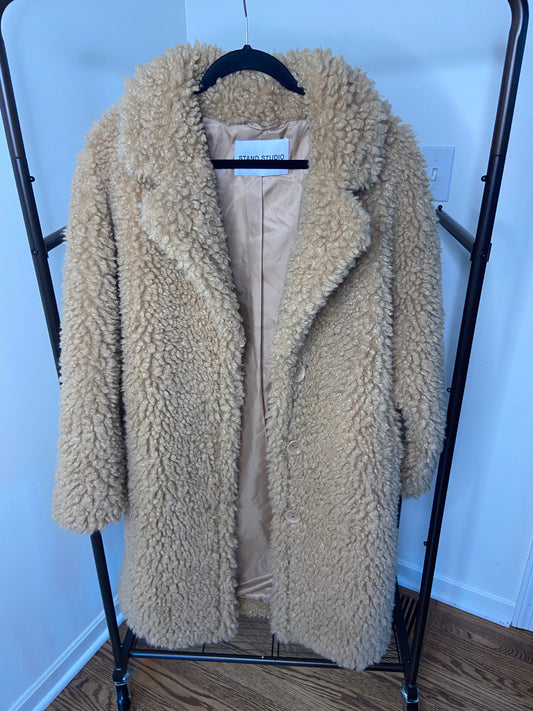Stand Studio Anika Faux Fur Teddy Coat size 34 - US 2