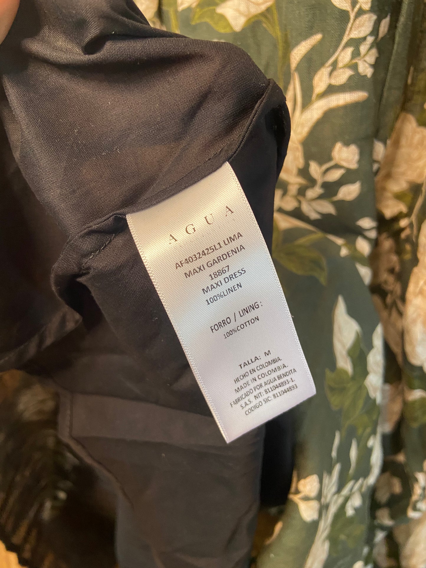 Agua by Agua Bendita Lima Gardenia Maxi Dress size M