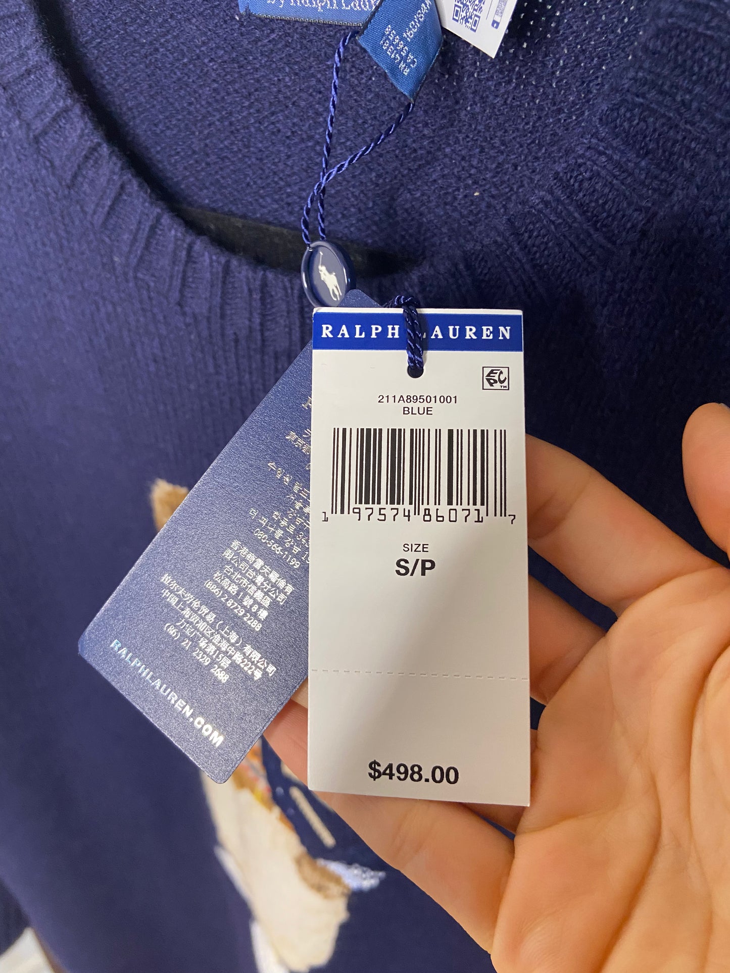 Polo Bear Sweater Dress size S