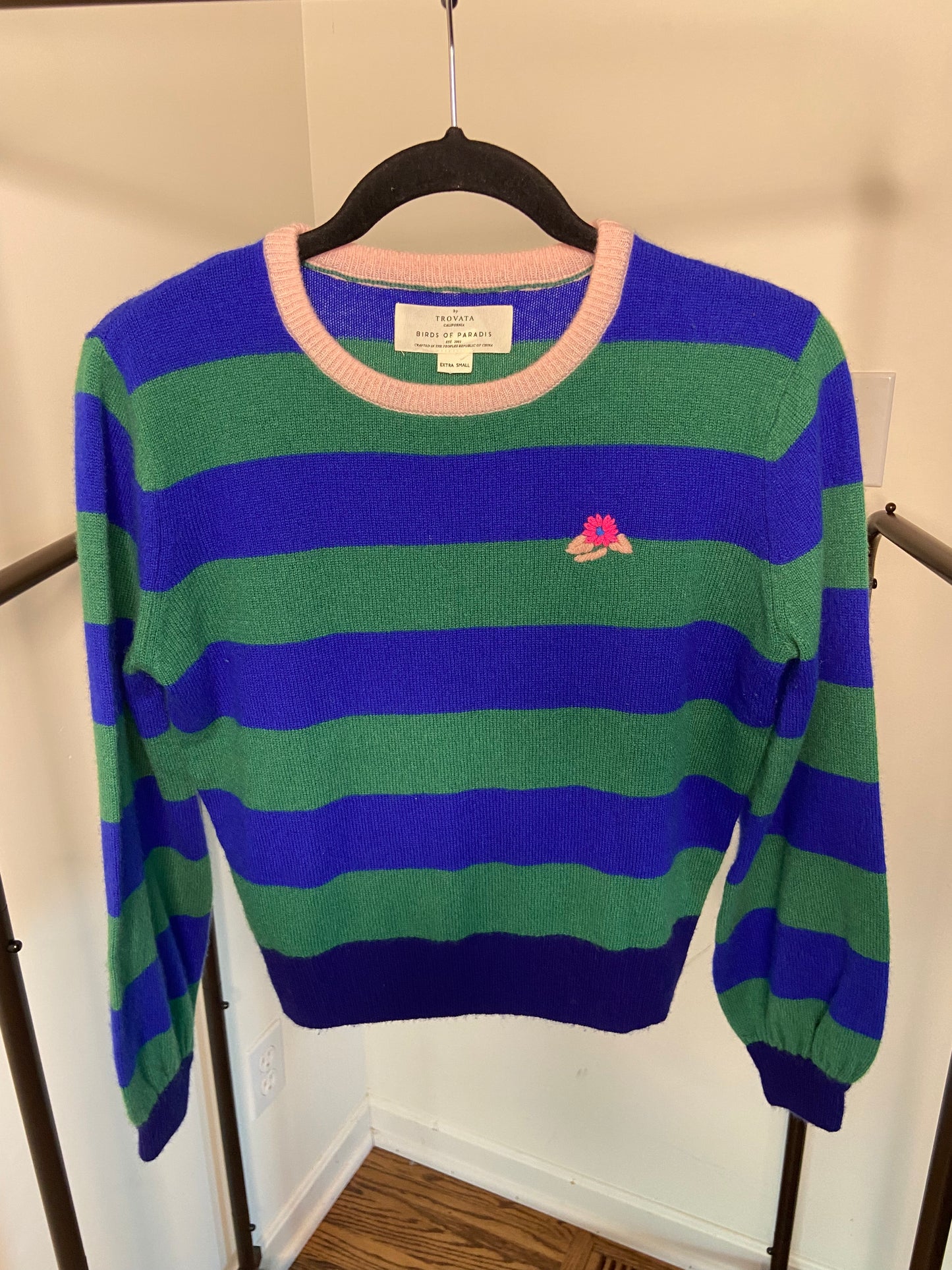 Trovata Birds of Paradis Cashmere Ryann Sweater size XS