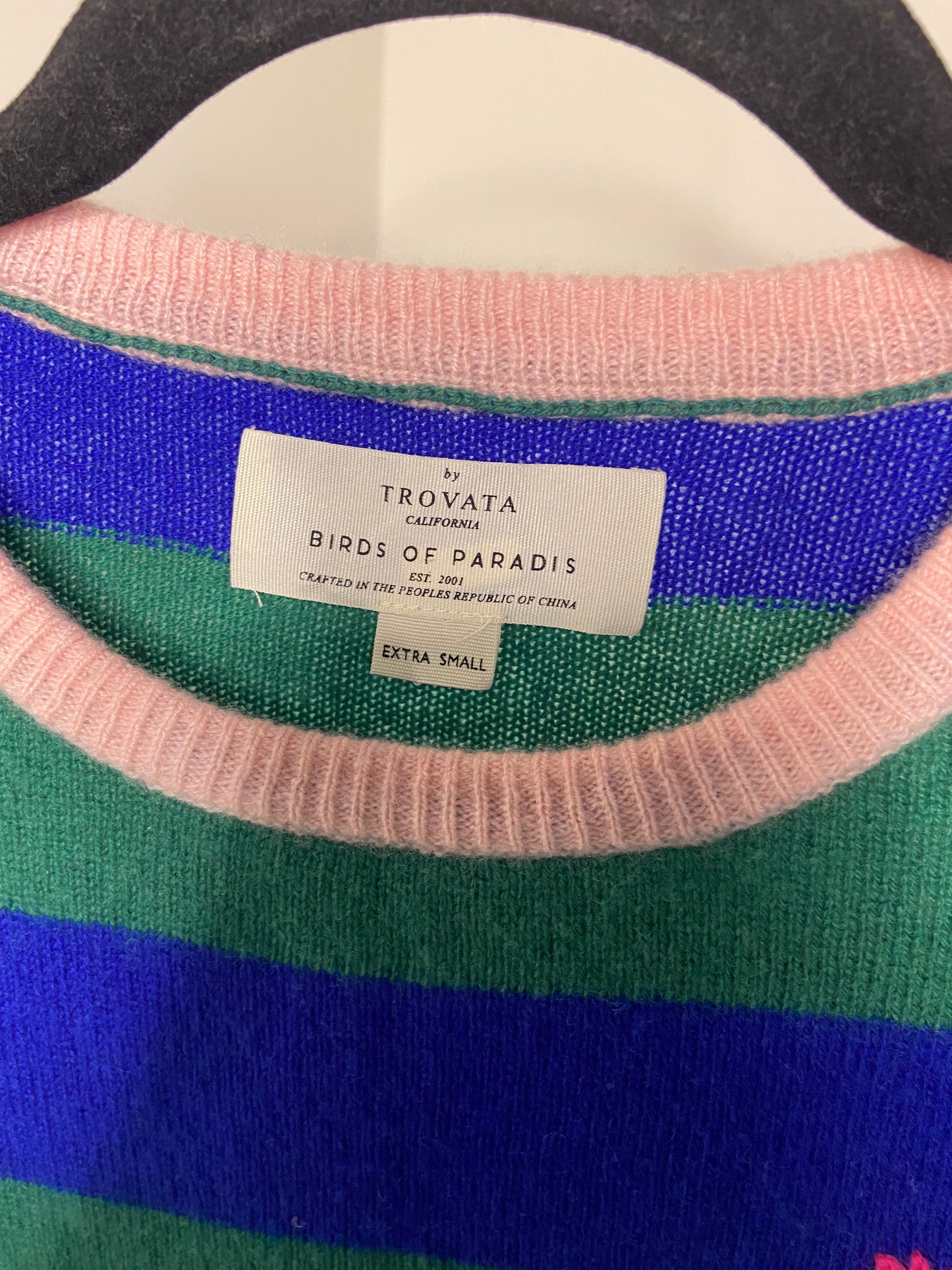 Trovata Birds of Paradis Cashmere Ryann Sweater size XS