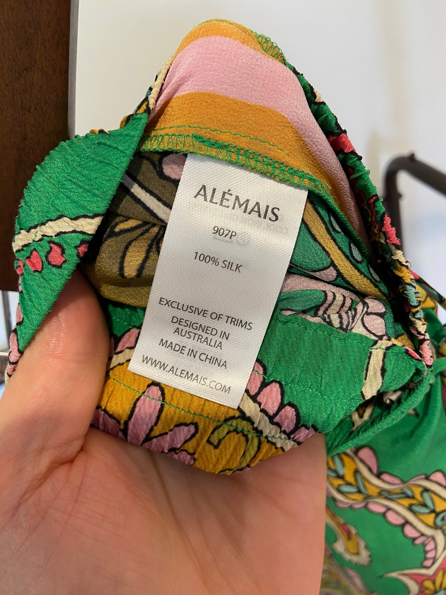 Alemais Marion Printed Silk Pants size AU 6 US 2