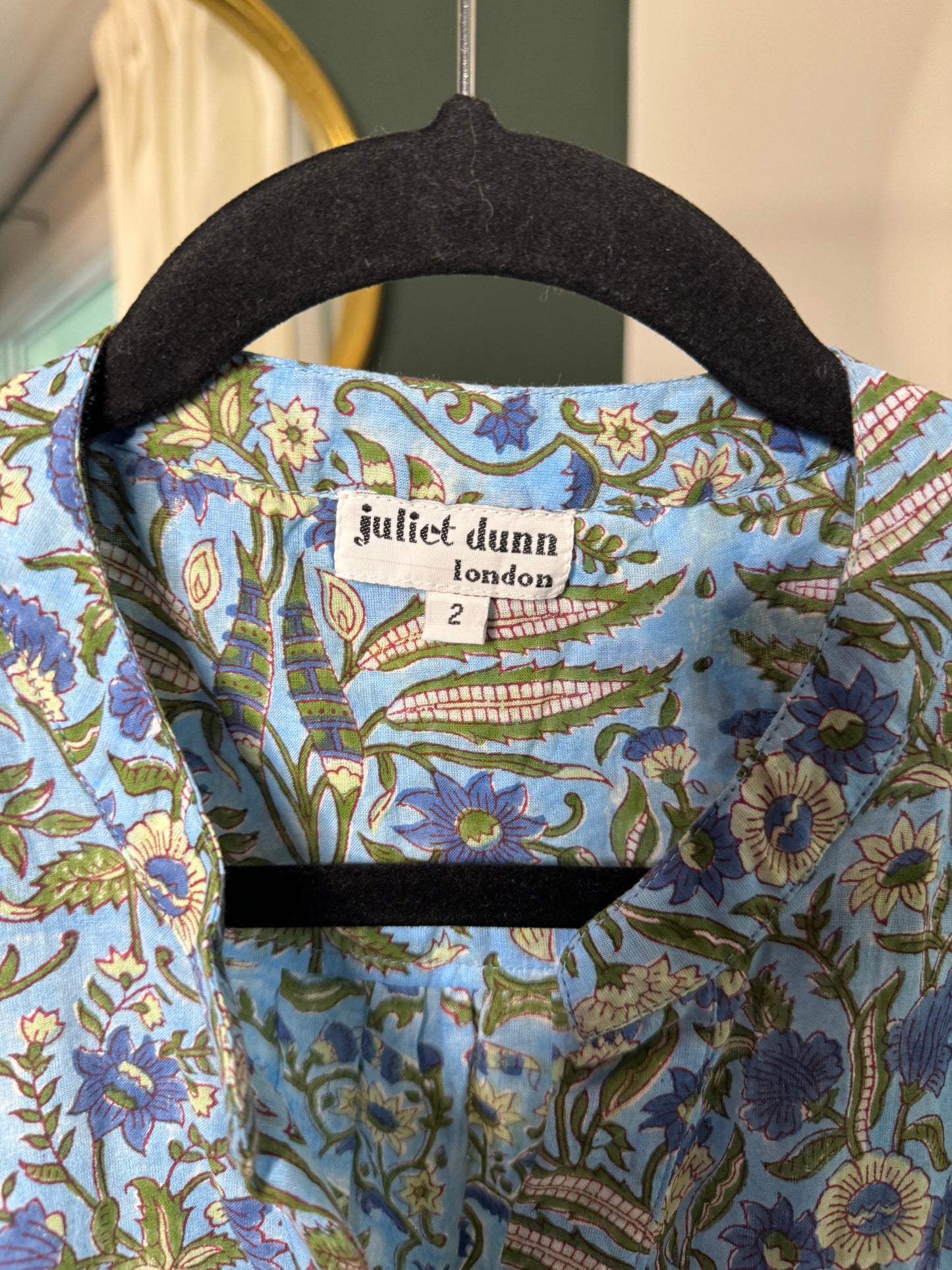 Juliet Dunn Printed Cotton Dress size 2 (6/8)