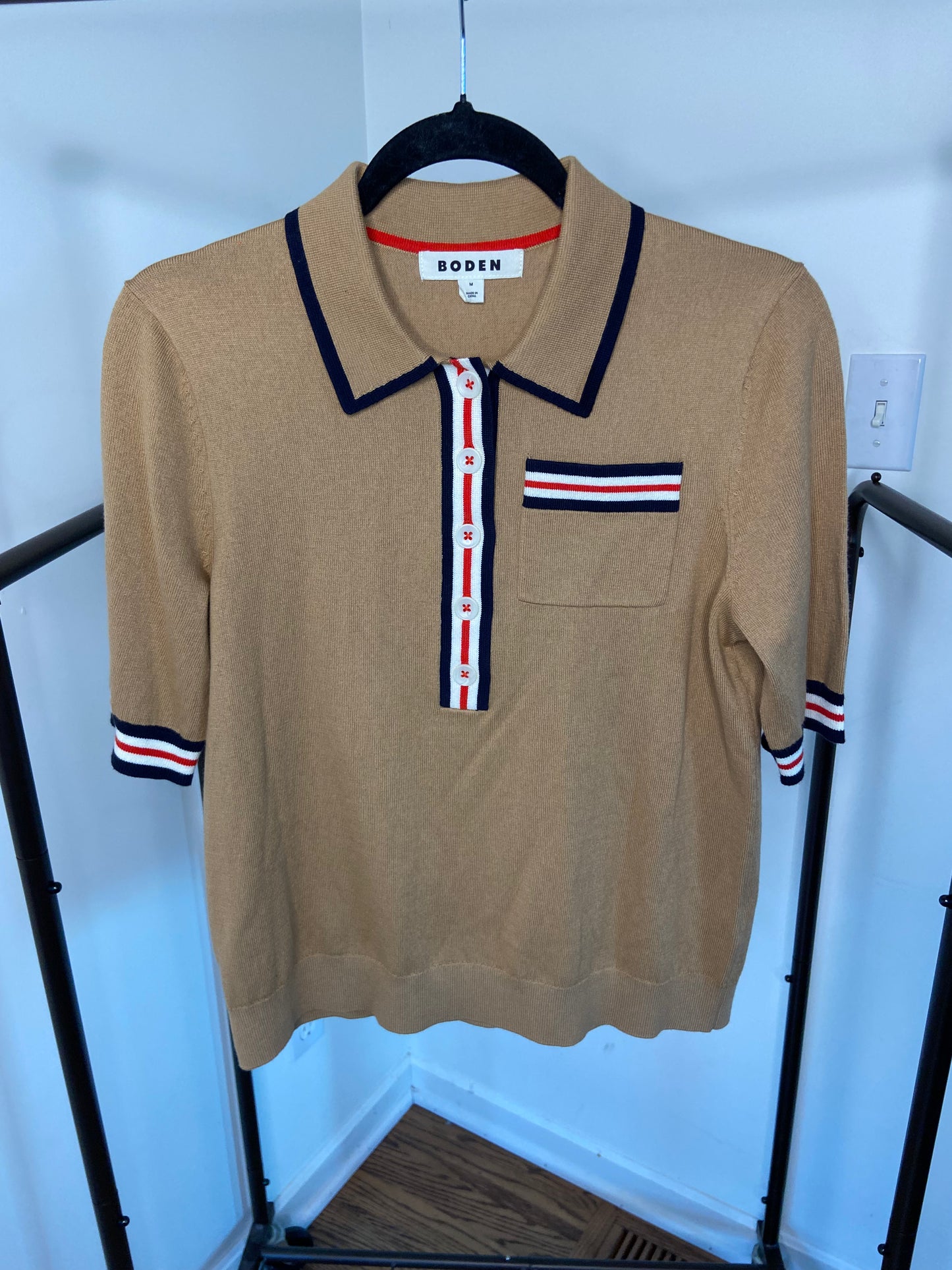 Boden Cotton Henley T-Shirt size M