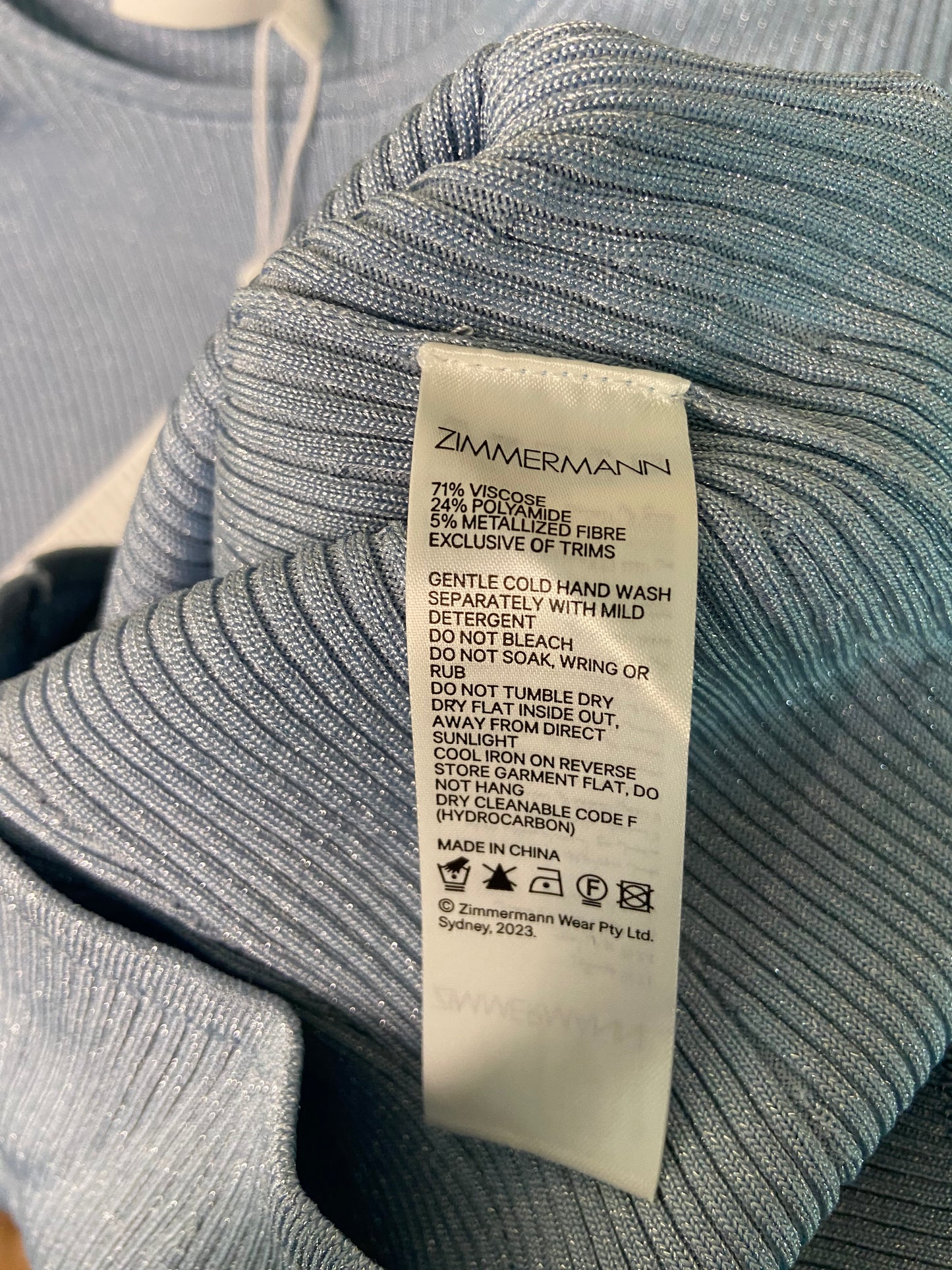 Zimmermann Waverly Rib T-Shirt size US 6