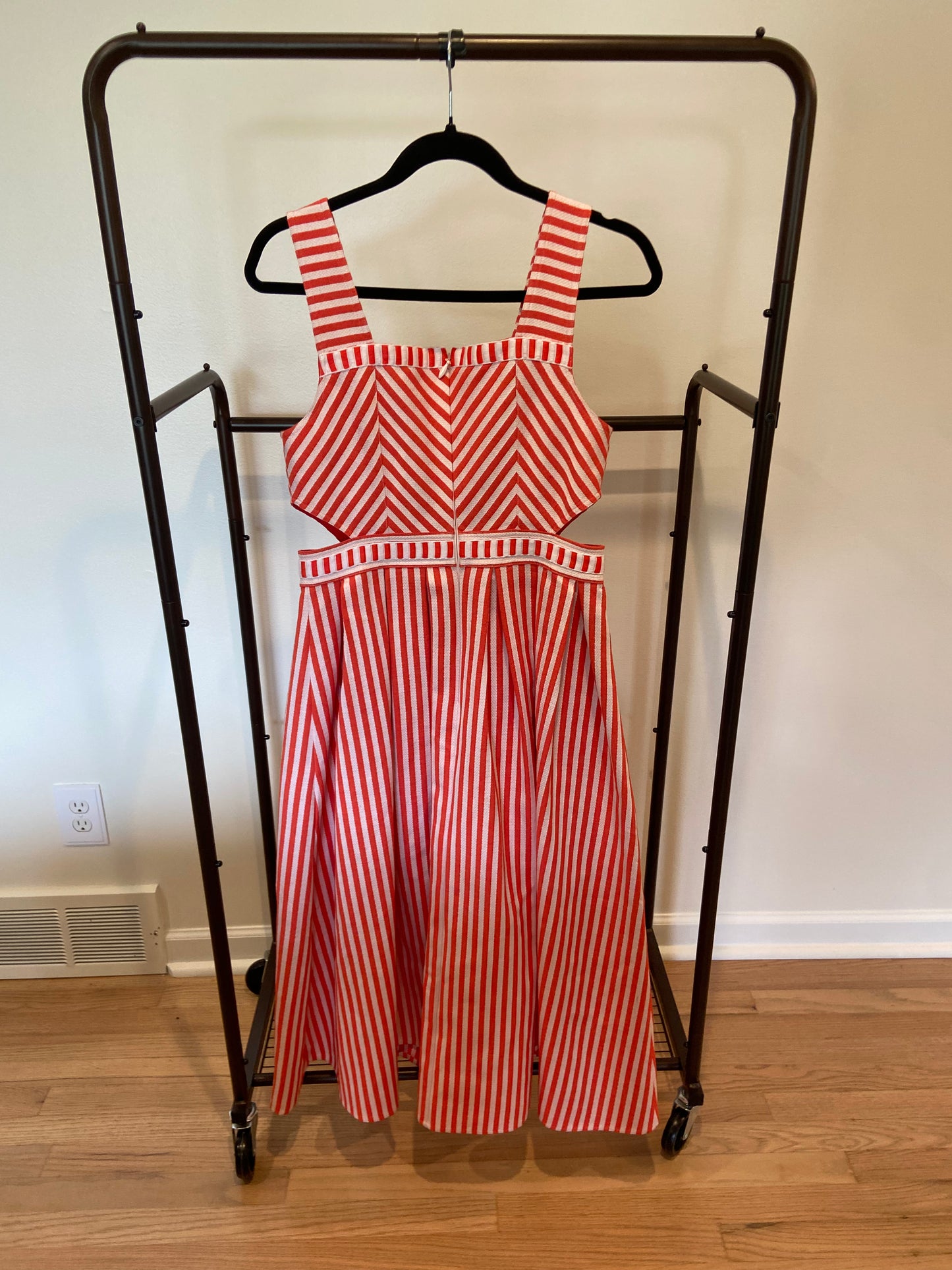 Hunter Bell Poppy Stripe Cosi Midi Dress size 8