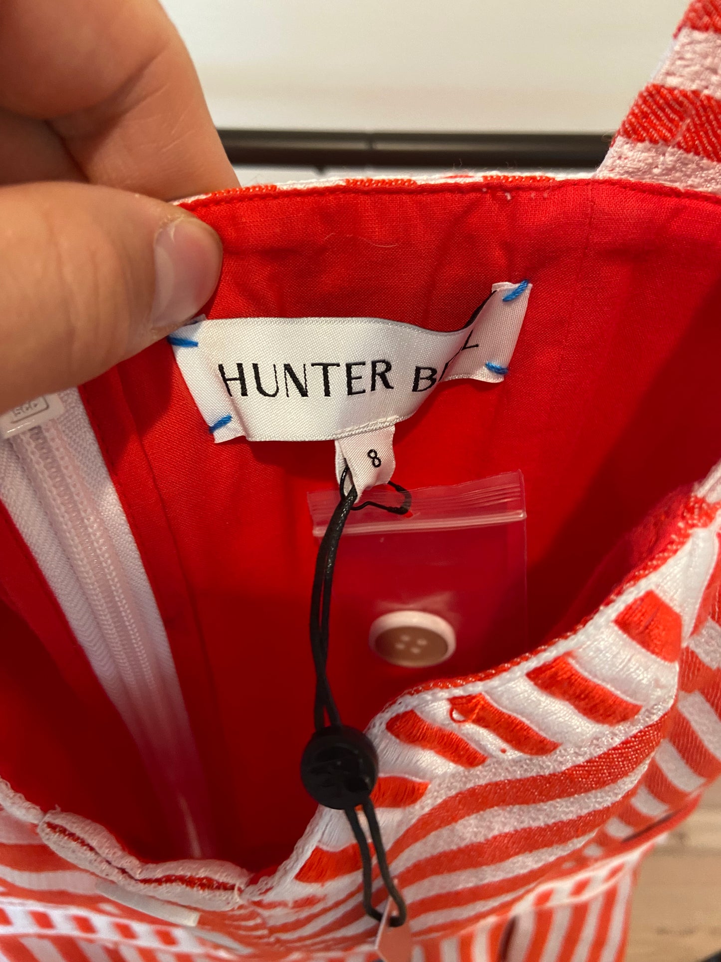Hunter Bell Poppy Stripe Cosi Midi Dress size 8
