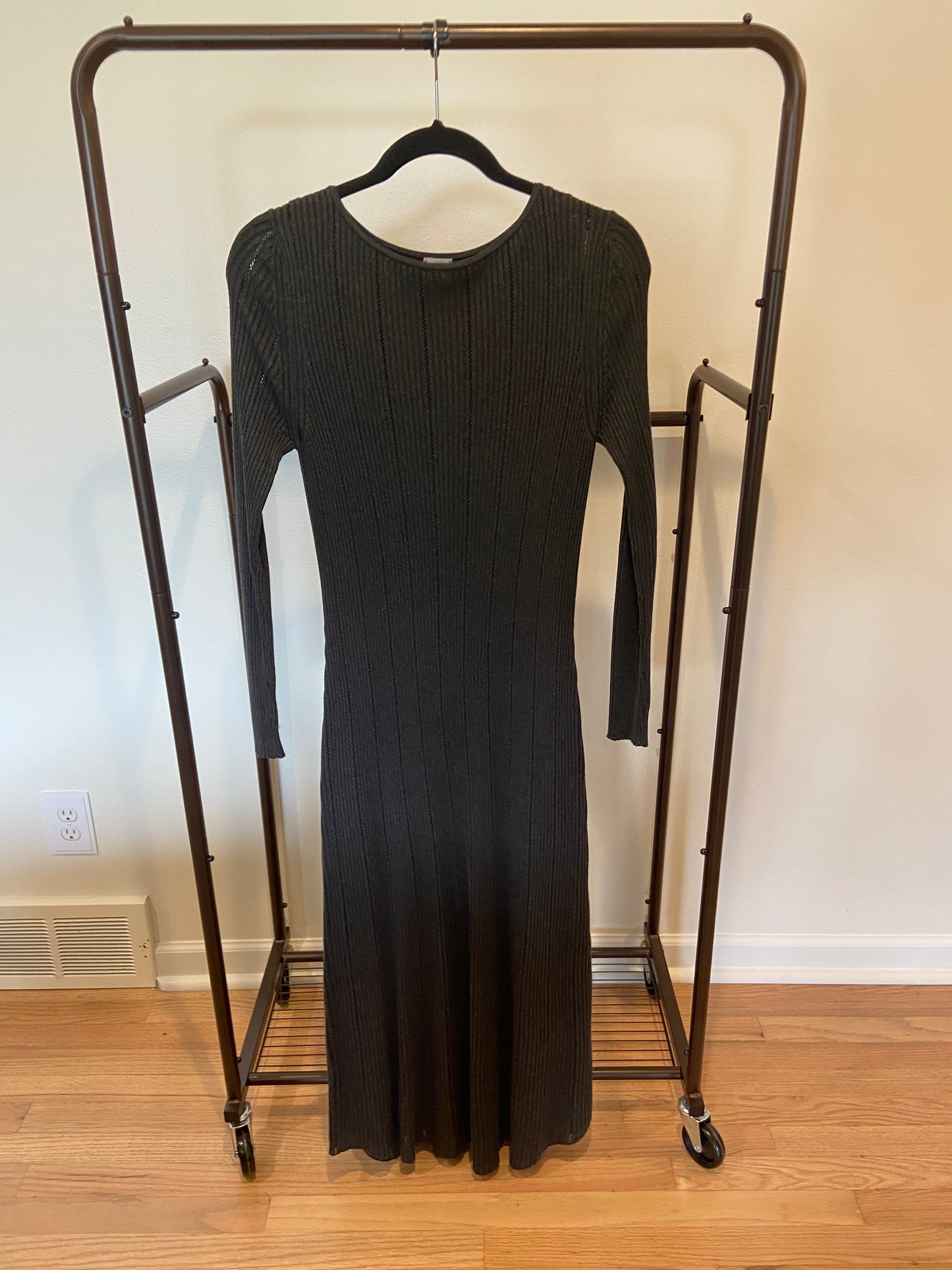 Eleventy Ribbed Long Sleeve Silk Blend Sweater Dress size L