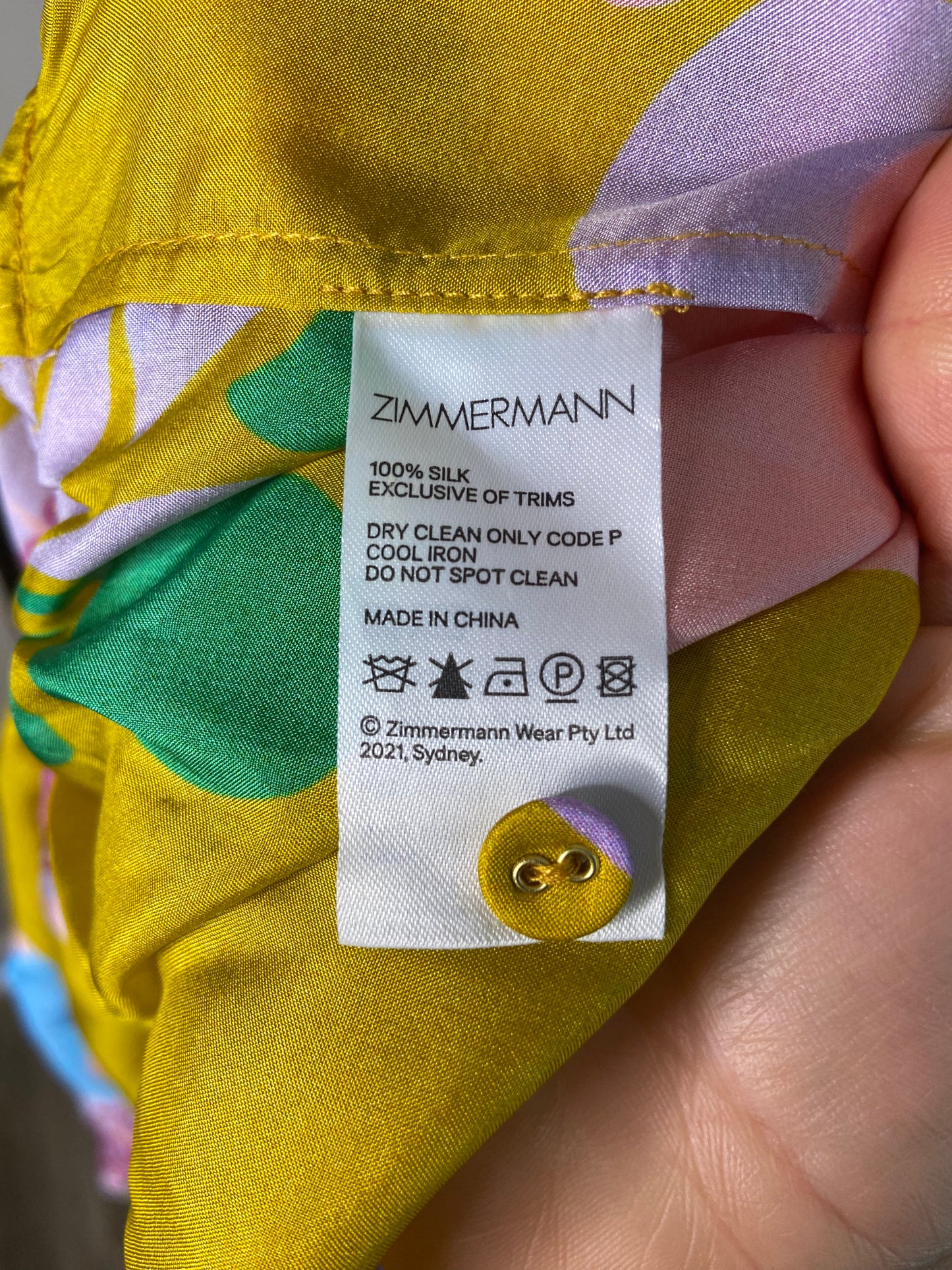 Zimmermann Teddy Draw Frill Mini Dress size US 6
