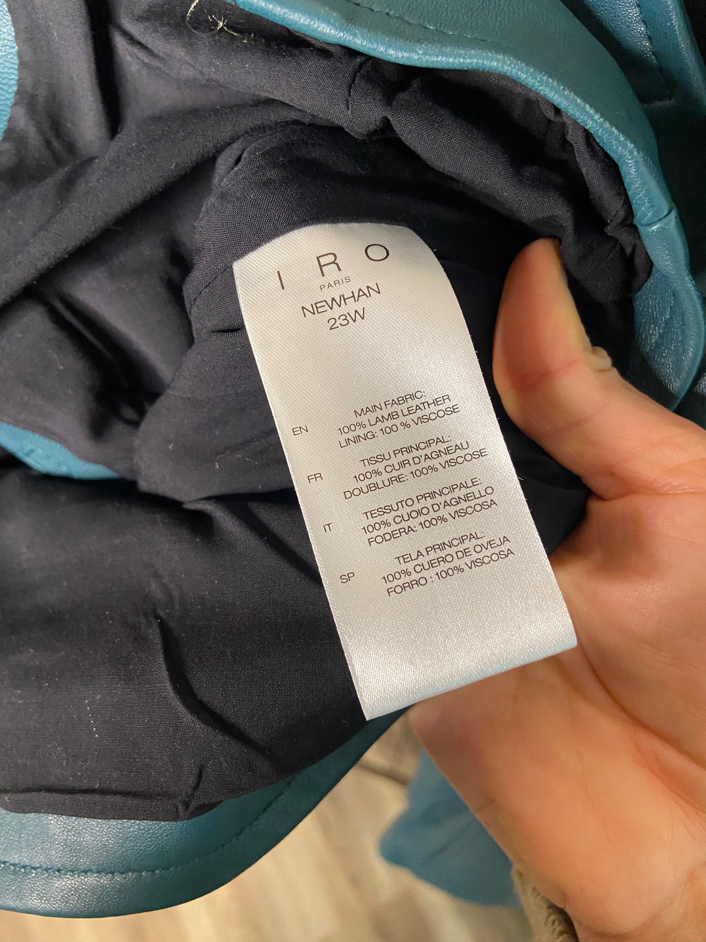 IRO Newhan Leather Jacket size 38 - US 6