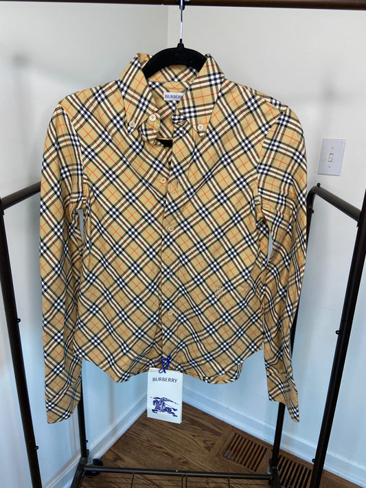 Burberry Checkered Cotton Shirt size 4