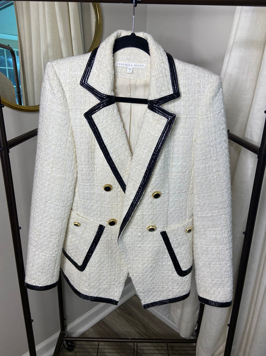 Veronica Beard Cato Tweed Dickey Blazer Jacket size 6