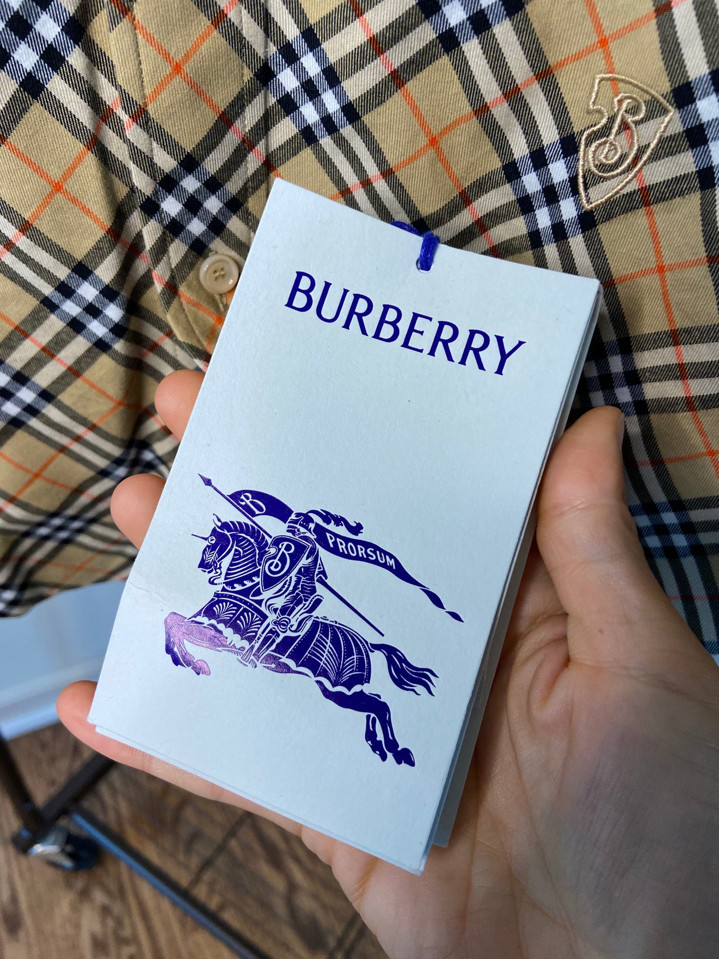 Burberry Checkered Cotton Shirt size 4