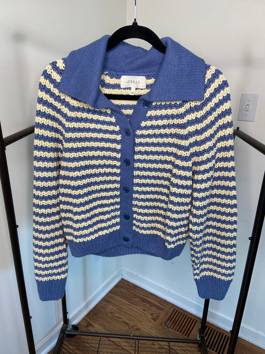 The Great The Mini Collar Cardigan size L