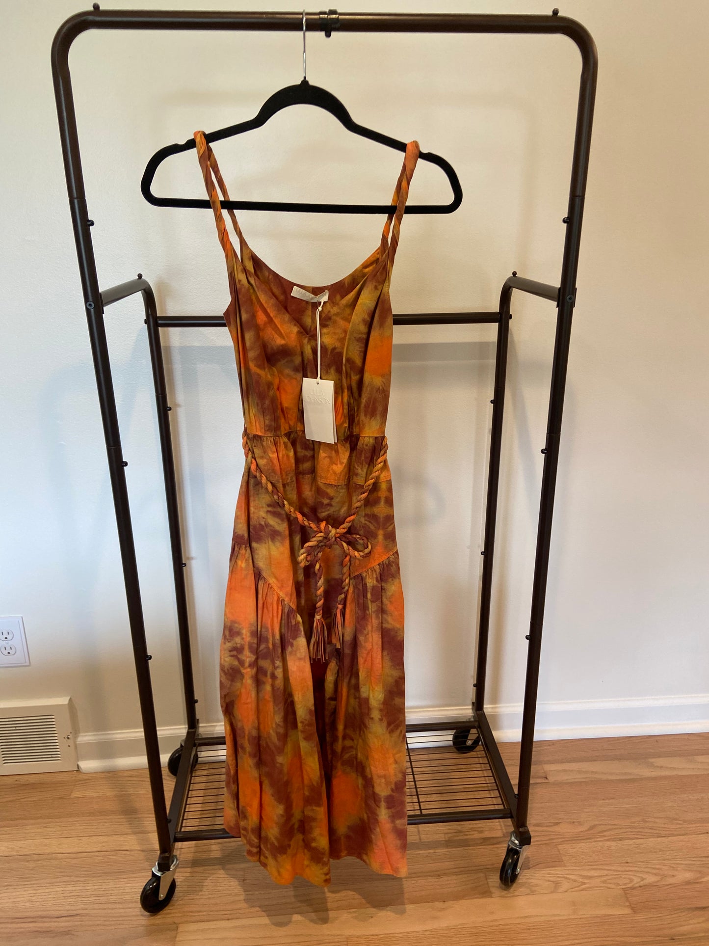 Ulla Johnson Valentina Midi Dress in Red Topaz size 4