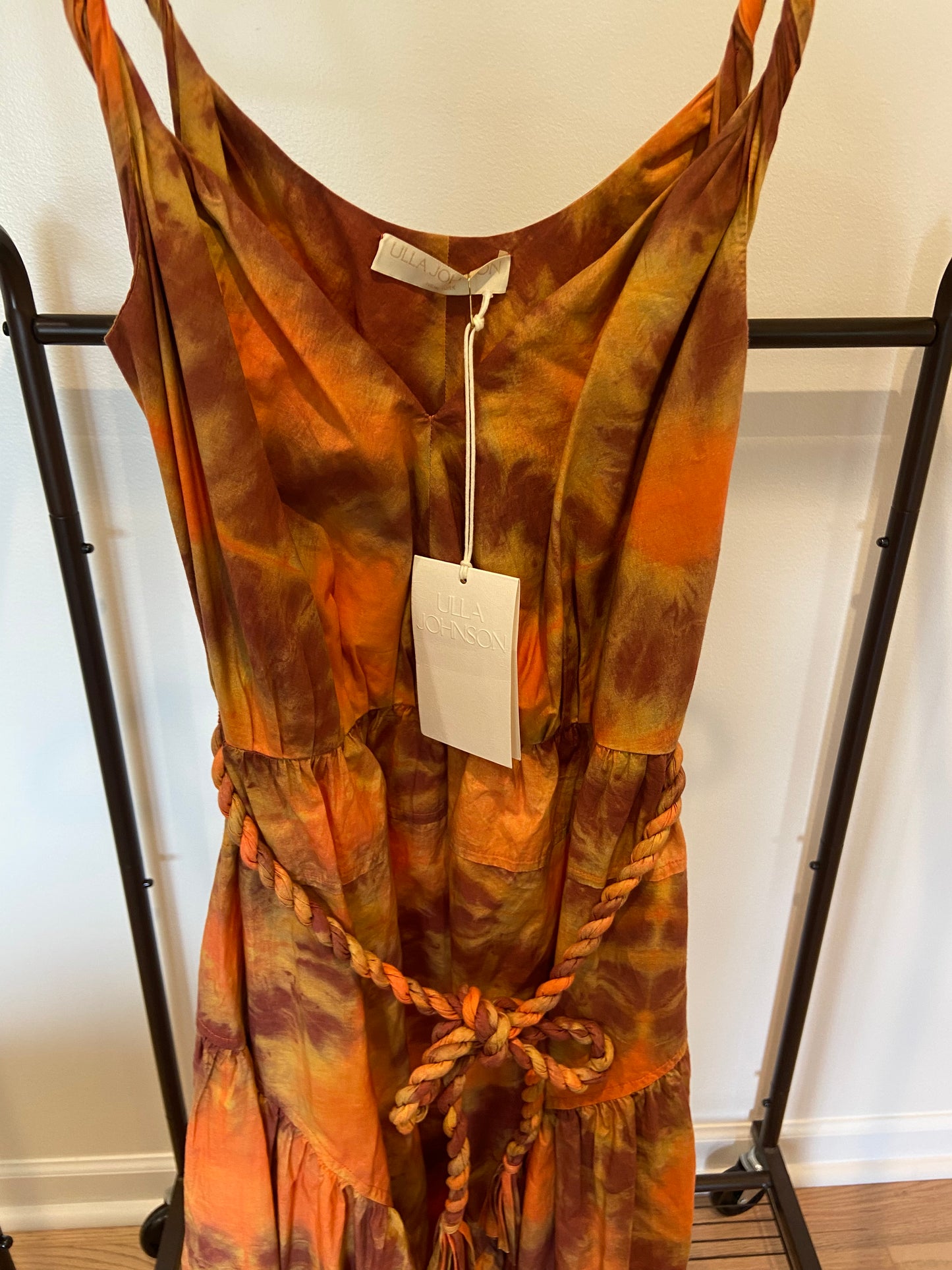 Ulla Johnson Valentina Midi Dress in Red Topaz size 4