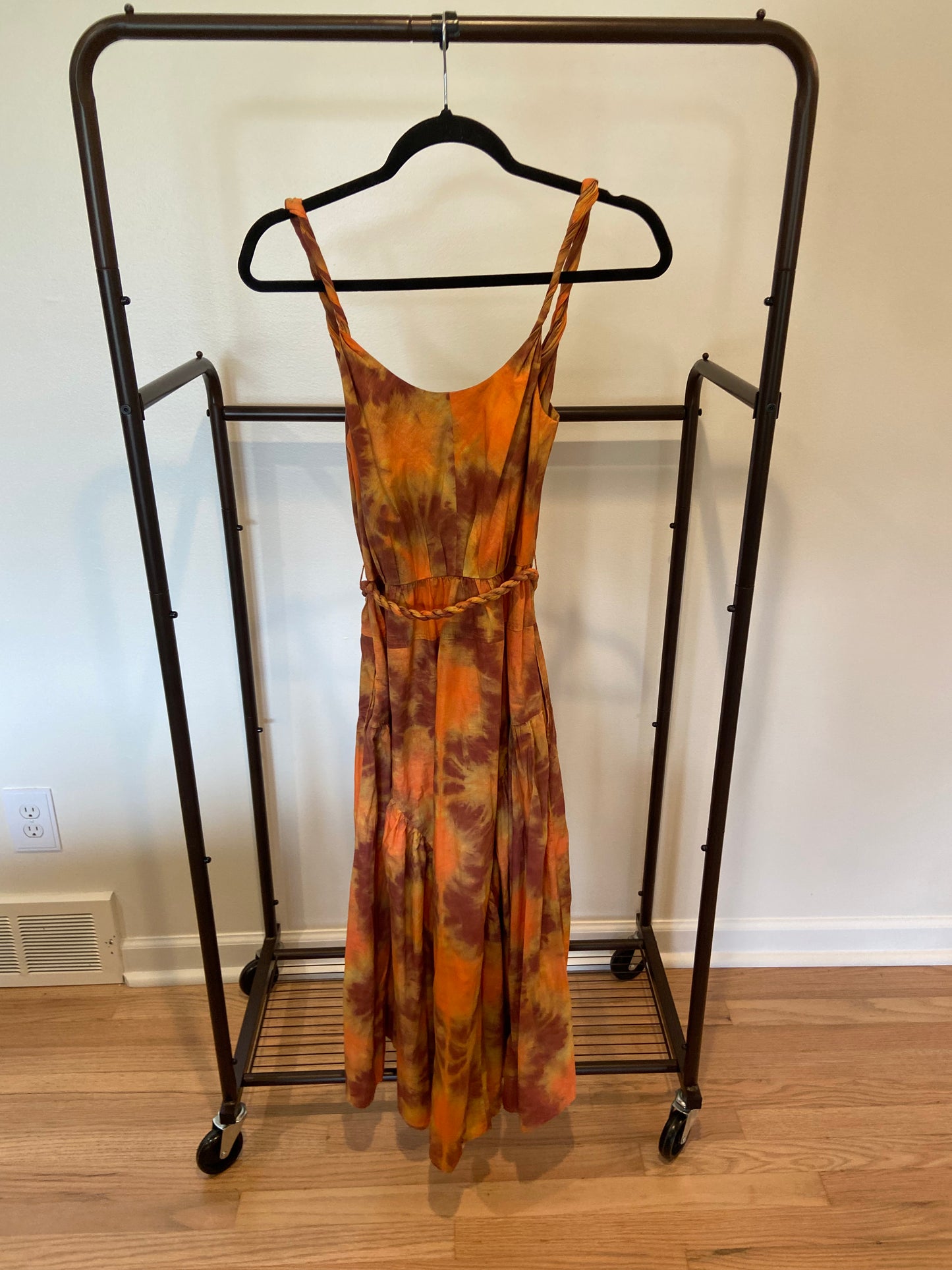 Ulla Johnson Valentina Midi Dress in Red Topaz size 4