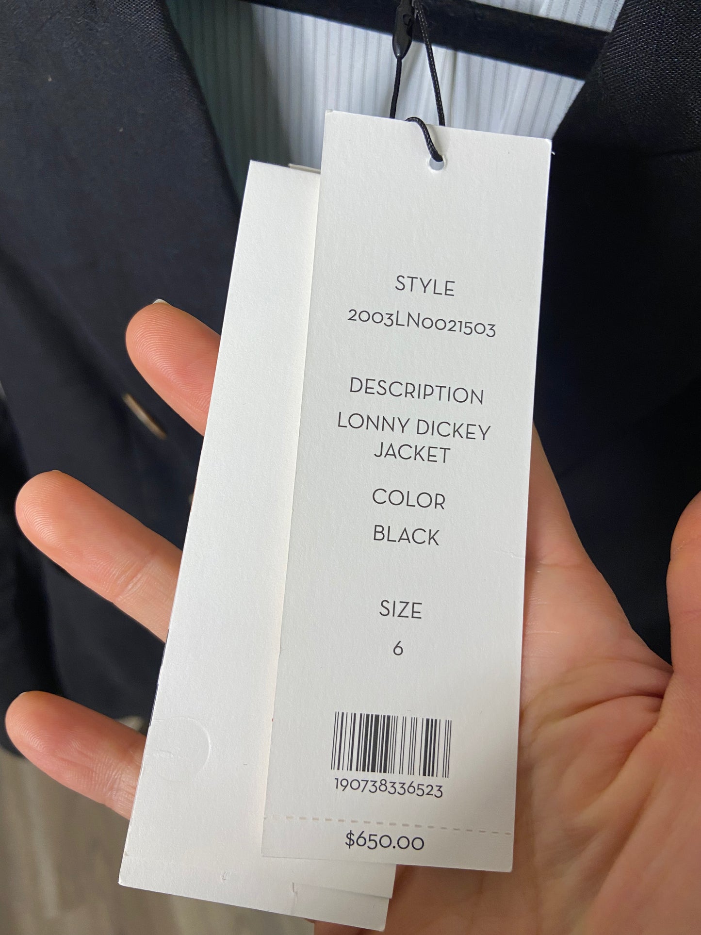 Veronica Beard Lonny Linen Dickey Jacket Black size 6